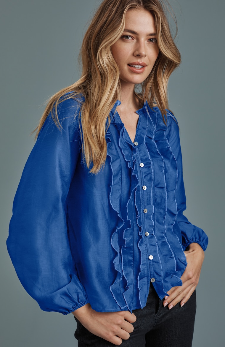 Primary view of the ruffle textured top