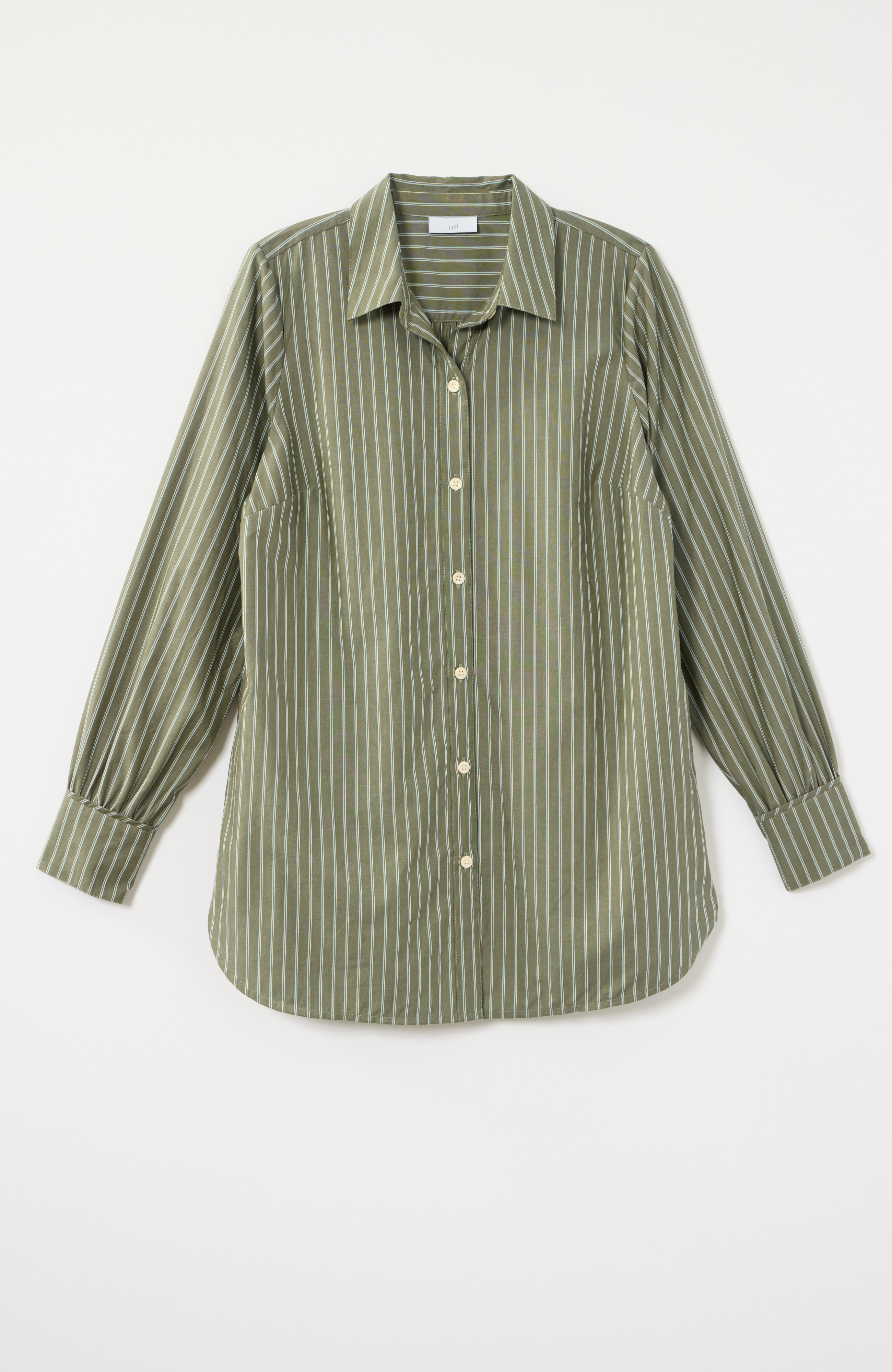 Cotton-Blend Button-Front Tunic
