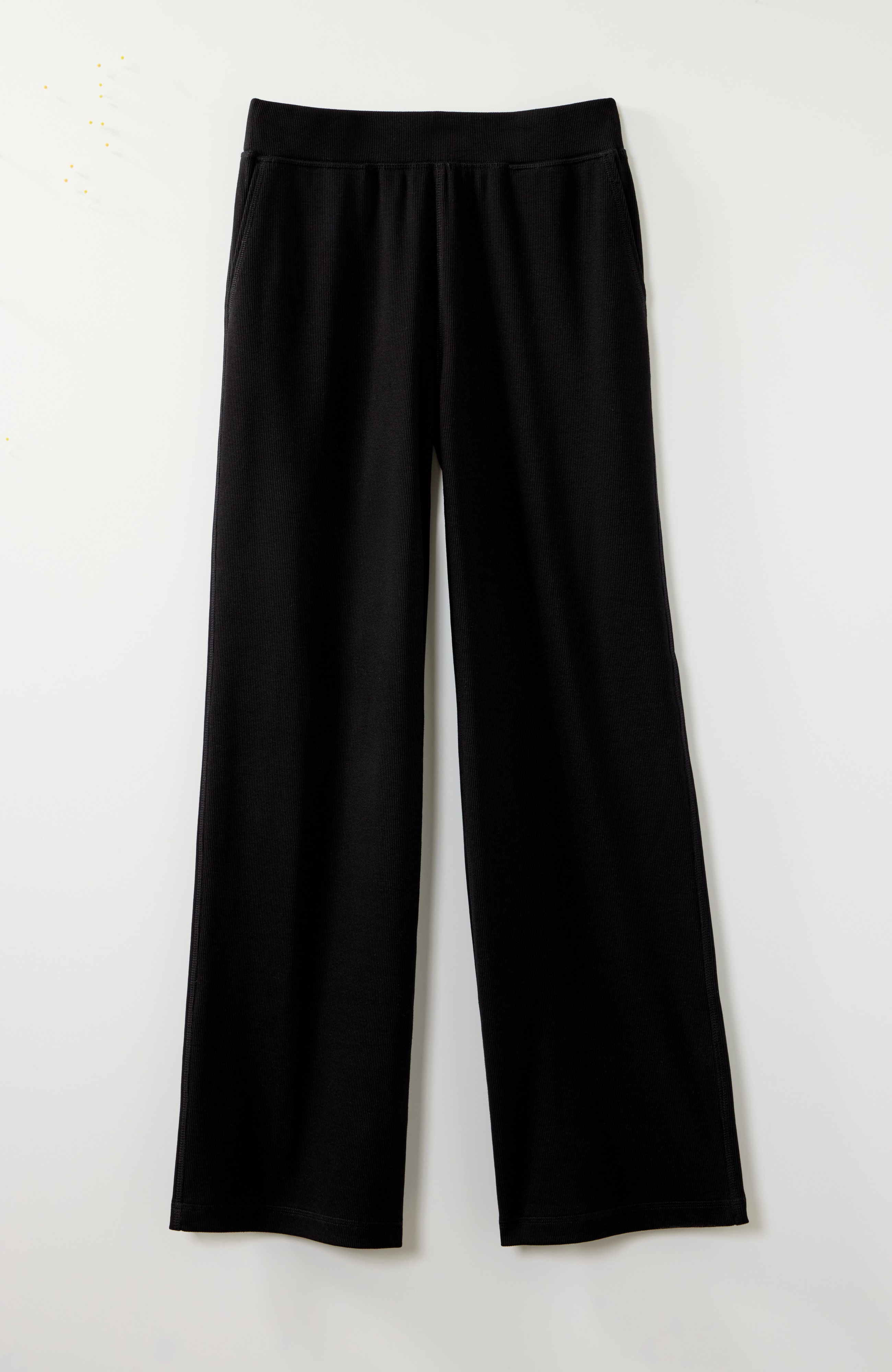 Ribbed Wide-Leg Pants