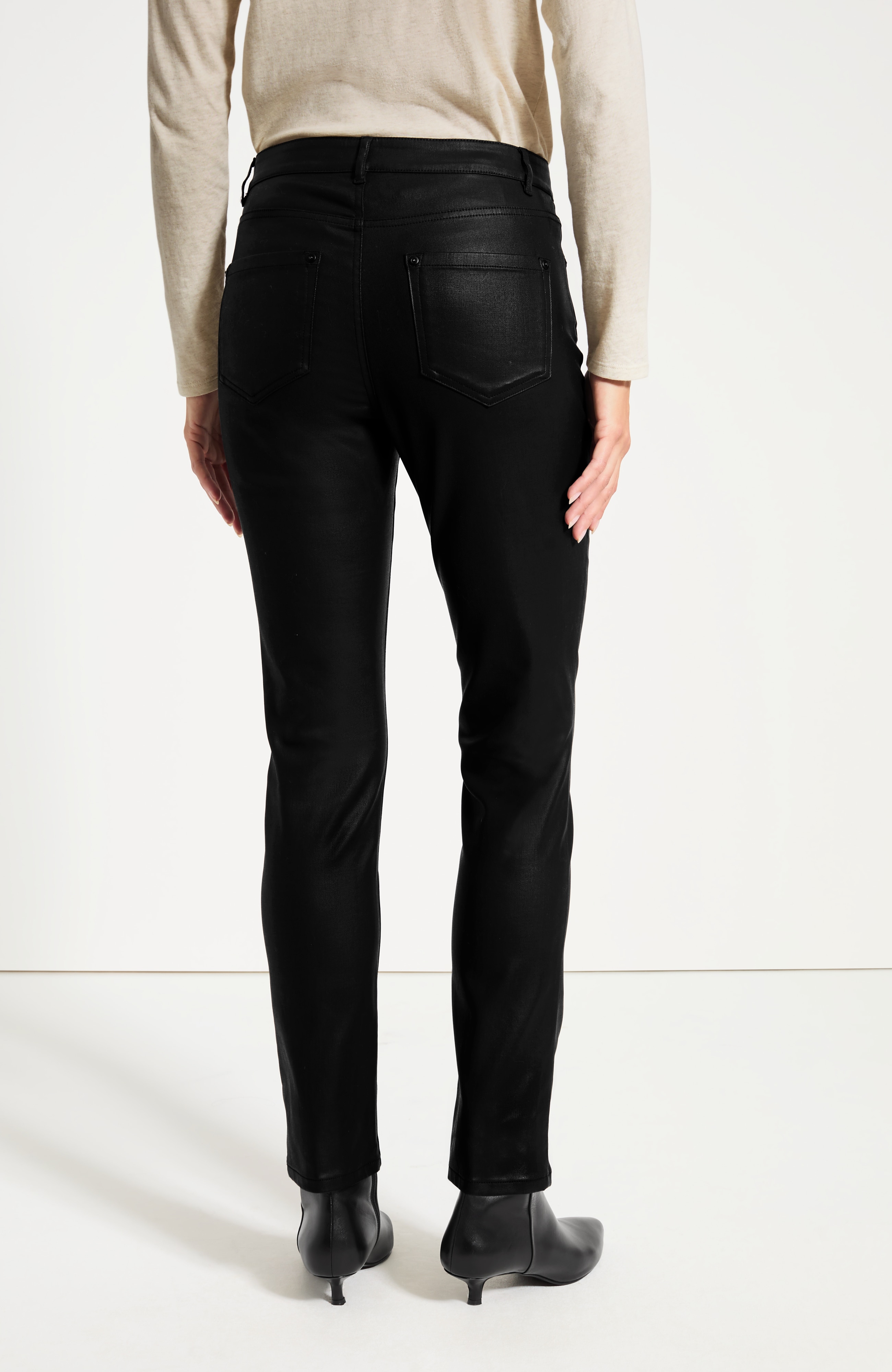 Modern Fit Coated Slim-Leg Jean