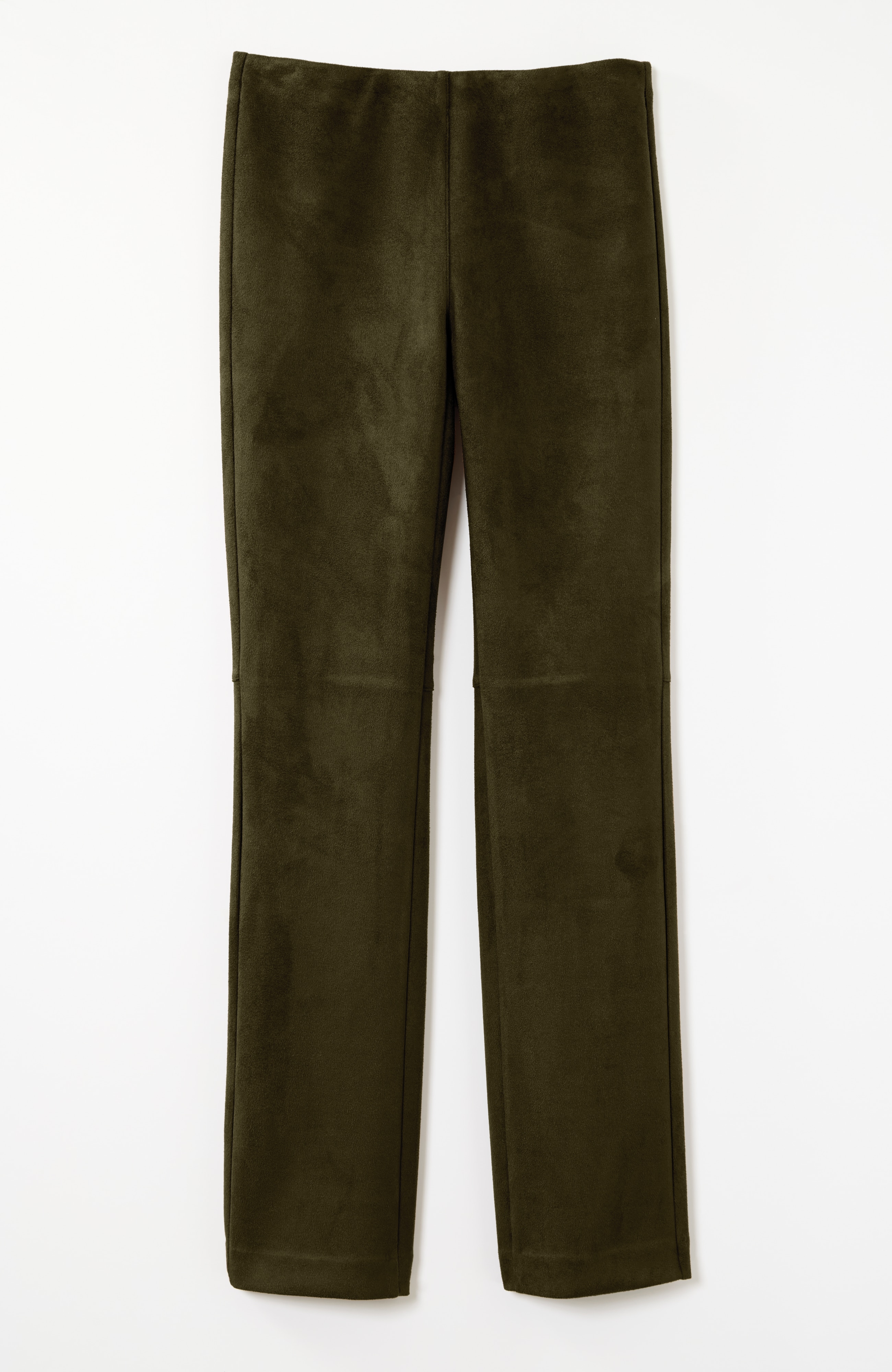 Faux-Suede Slim-Leg Pants