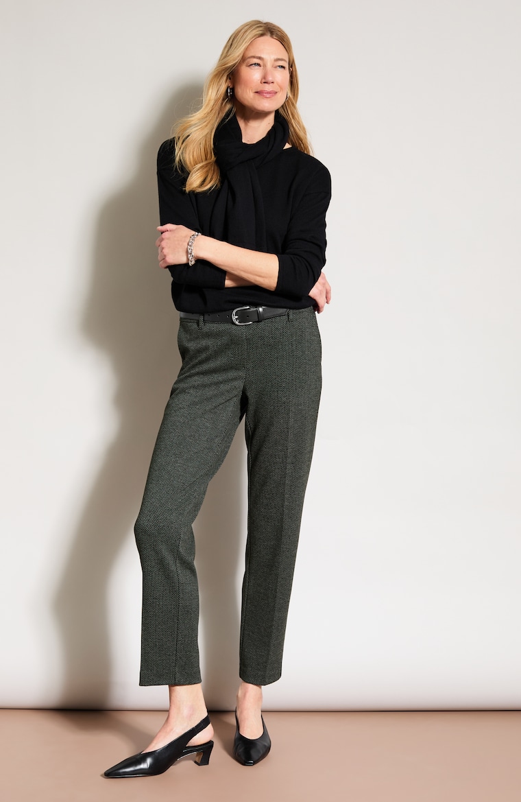 Primary view of the soft-knit herringbone pants