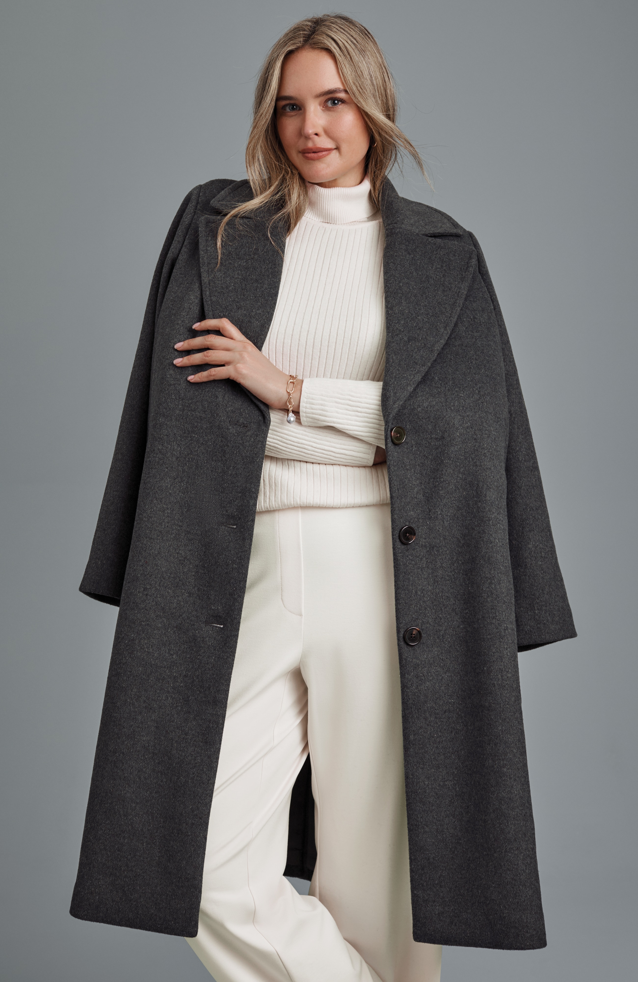 Classic Wool-Blend Coat