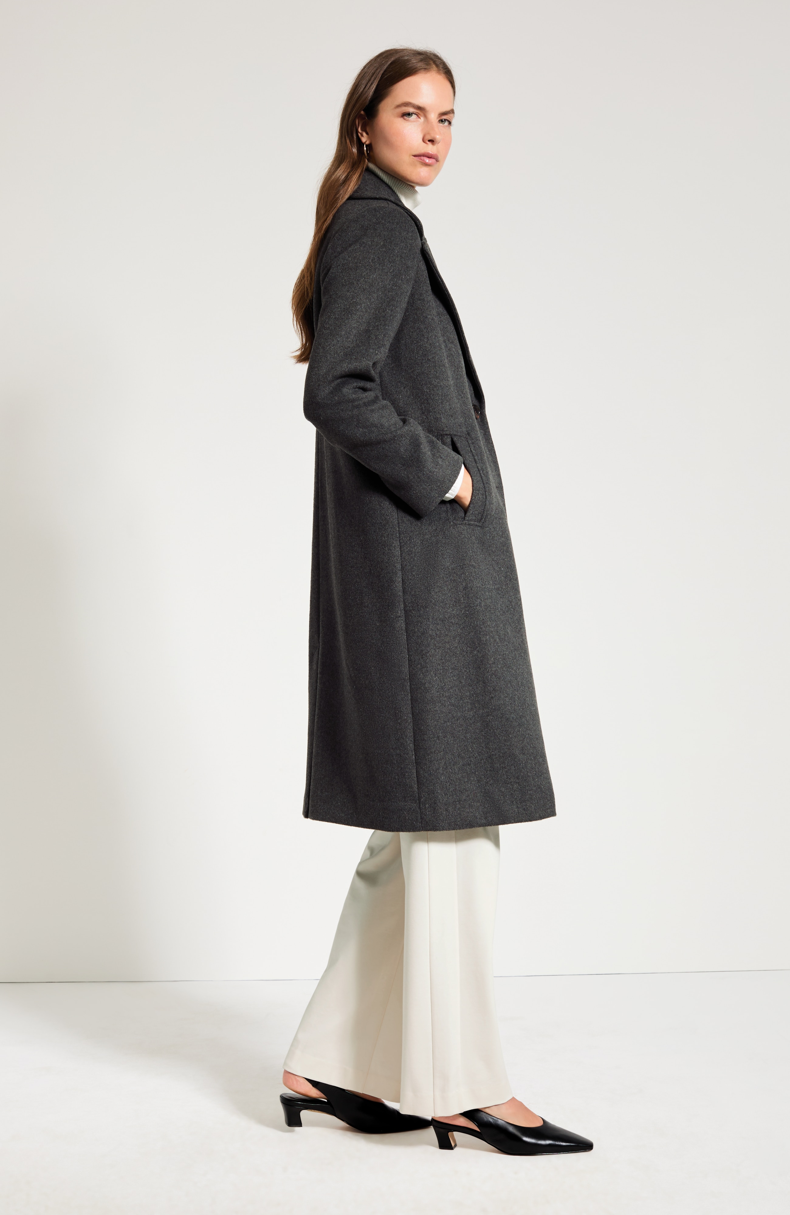 Classic Wool-Blend Coat
