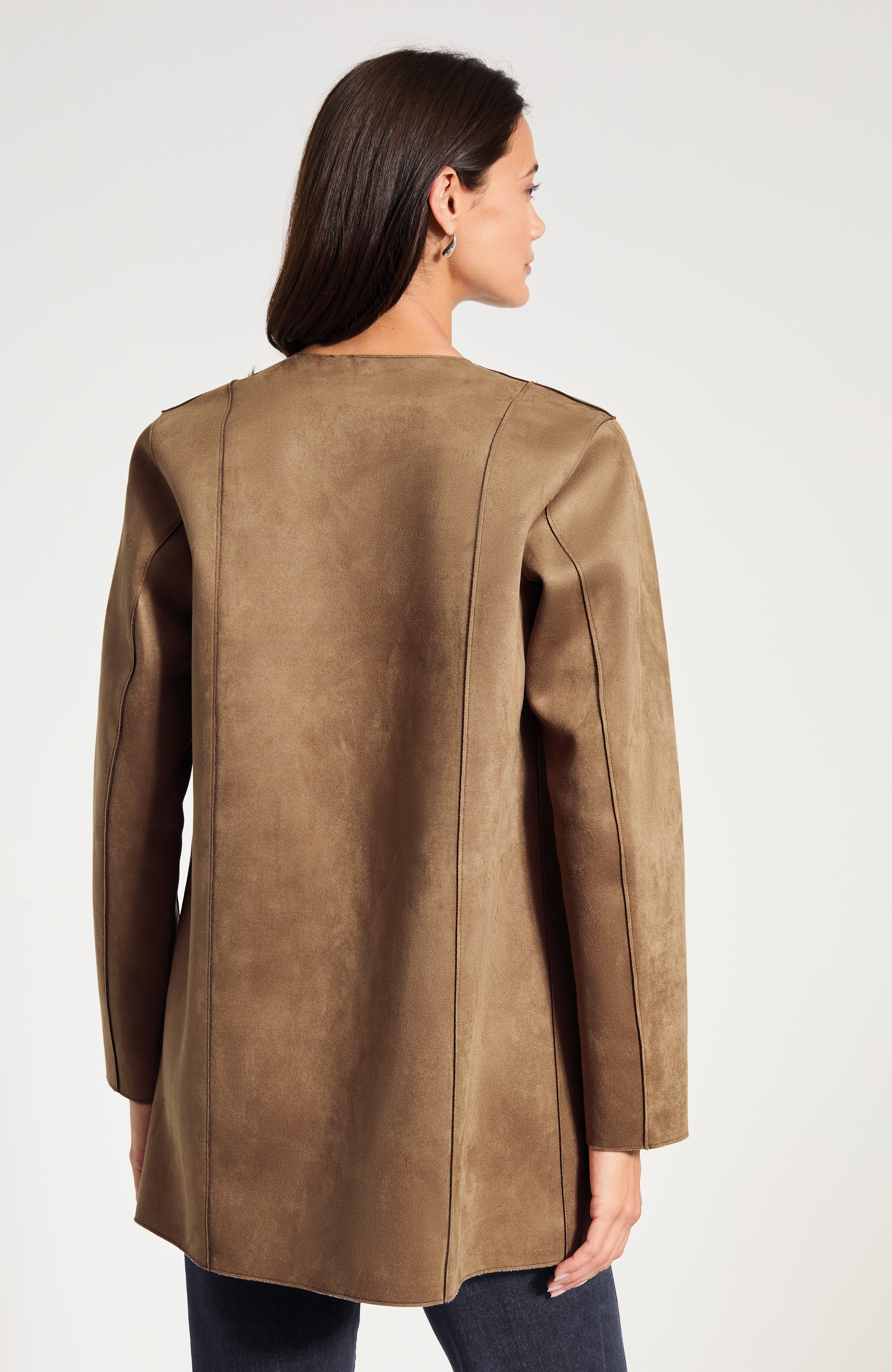 Reversible Faux Suede & Leather Jacket