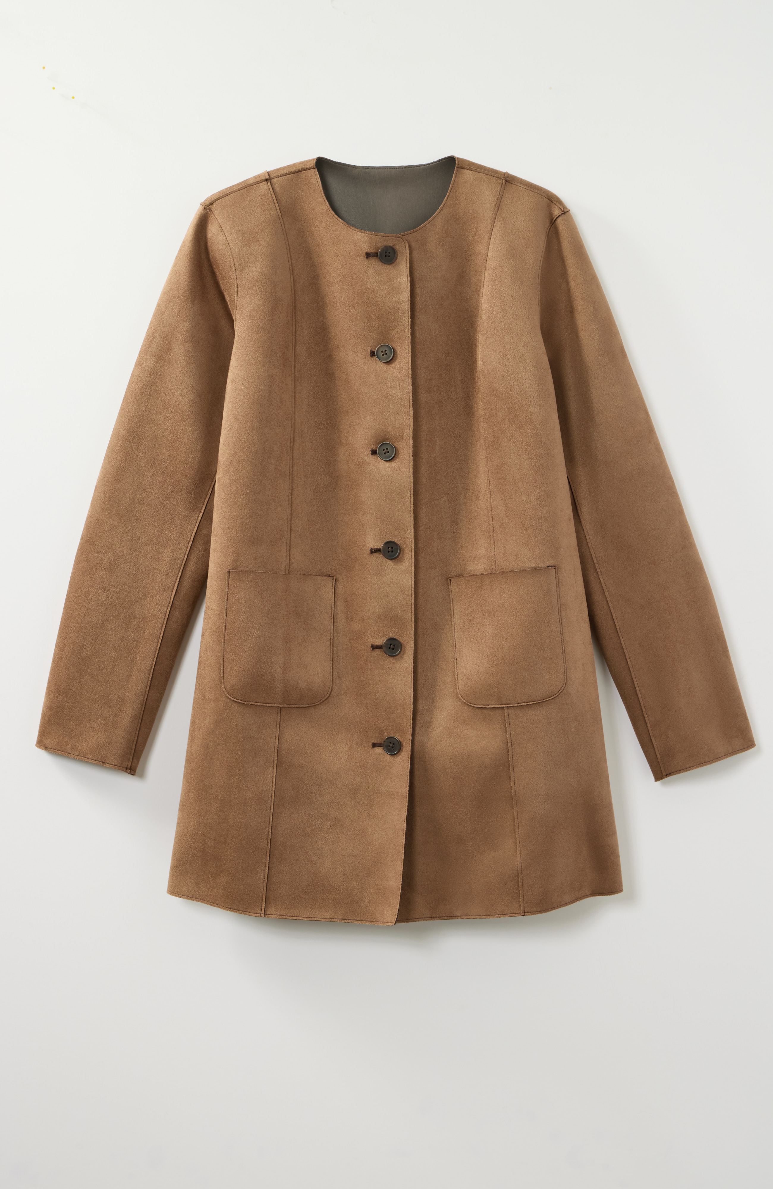 Reversible Faux Suede & Leather Jacket