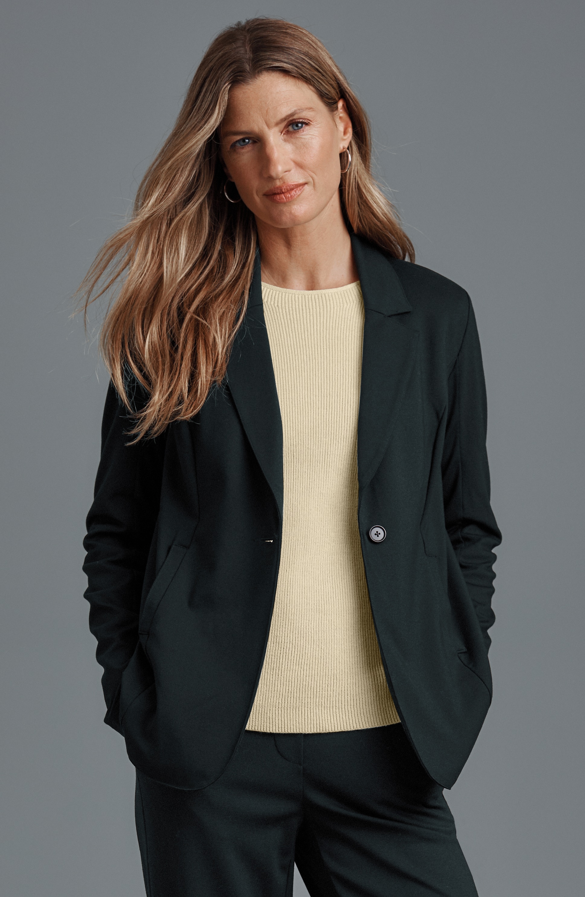 Wearever Polished-Knit Soft Blazer