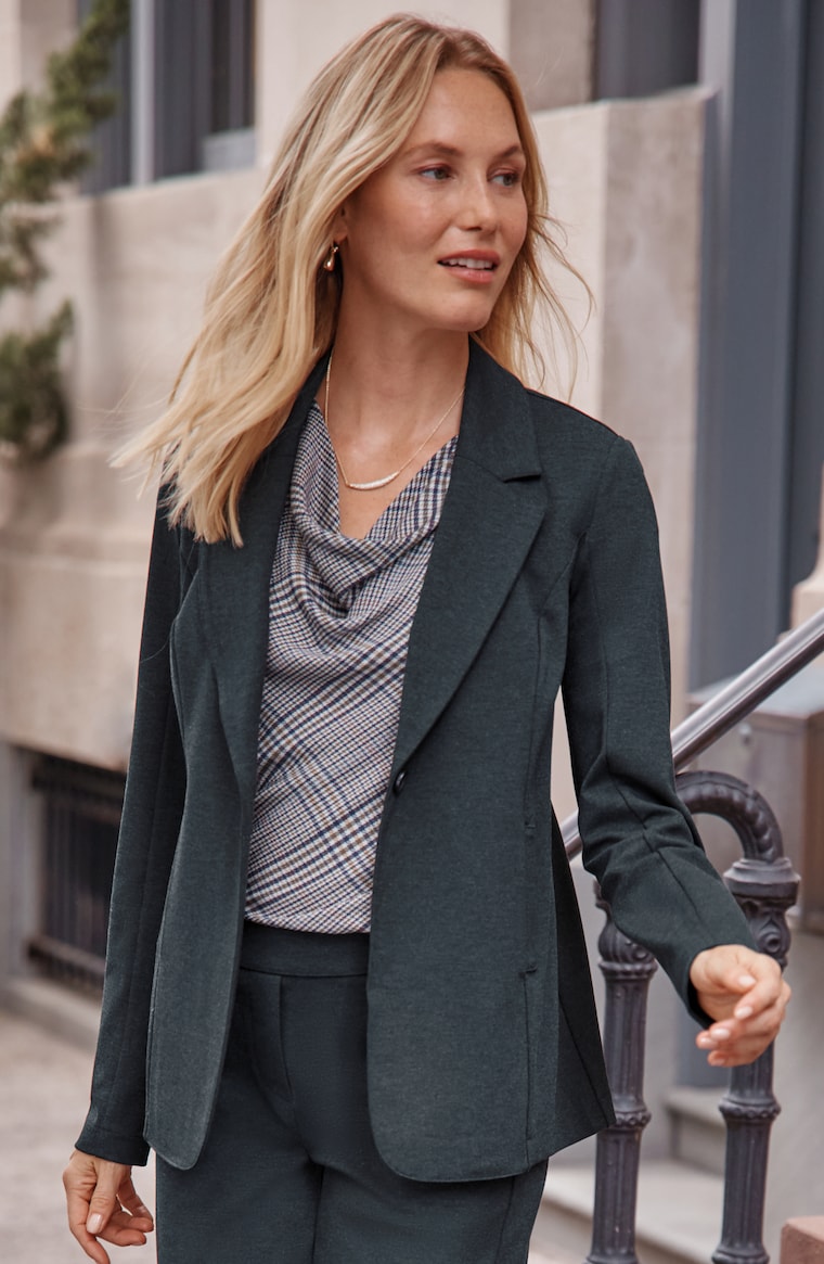 Primary view of the wearever polished-knit soft blazer