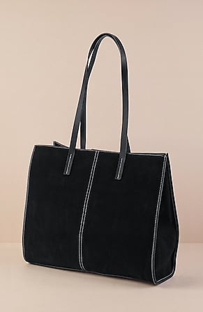 Image for Mixed-Media Seamed Tote