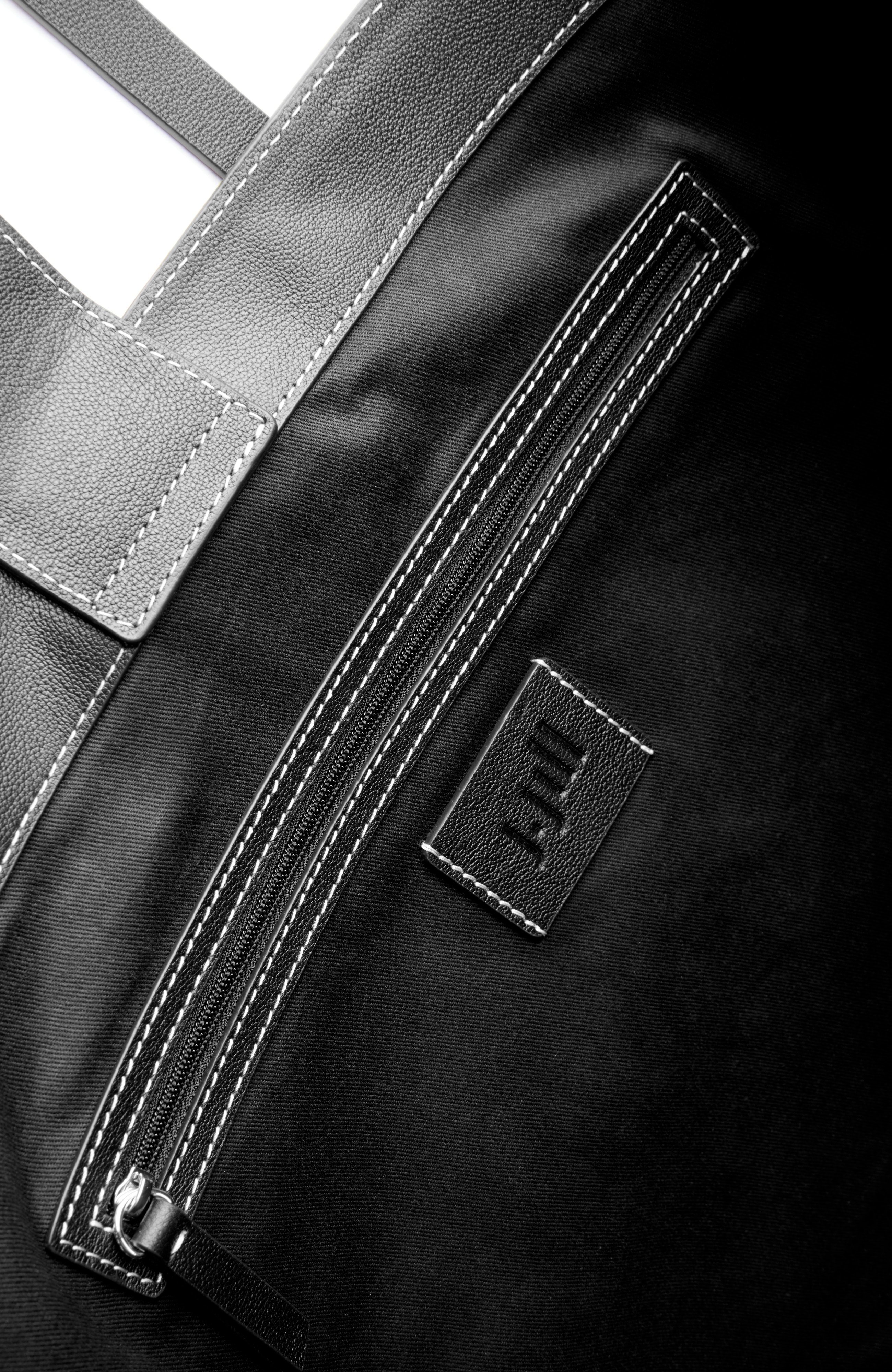 MIXED-MEDIA SEAMED TOTE | JJill