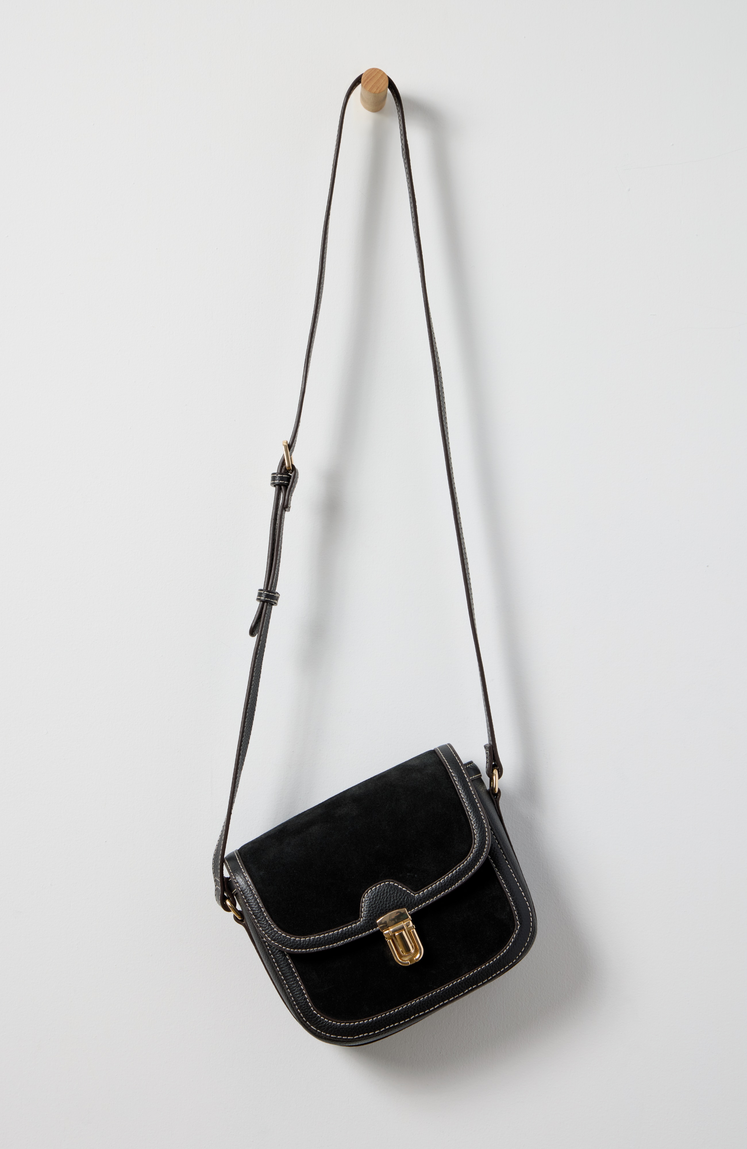 Mixed-Media Saddle Bag