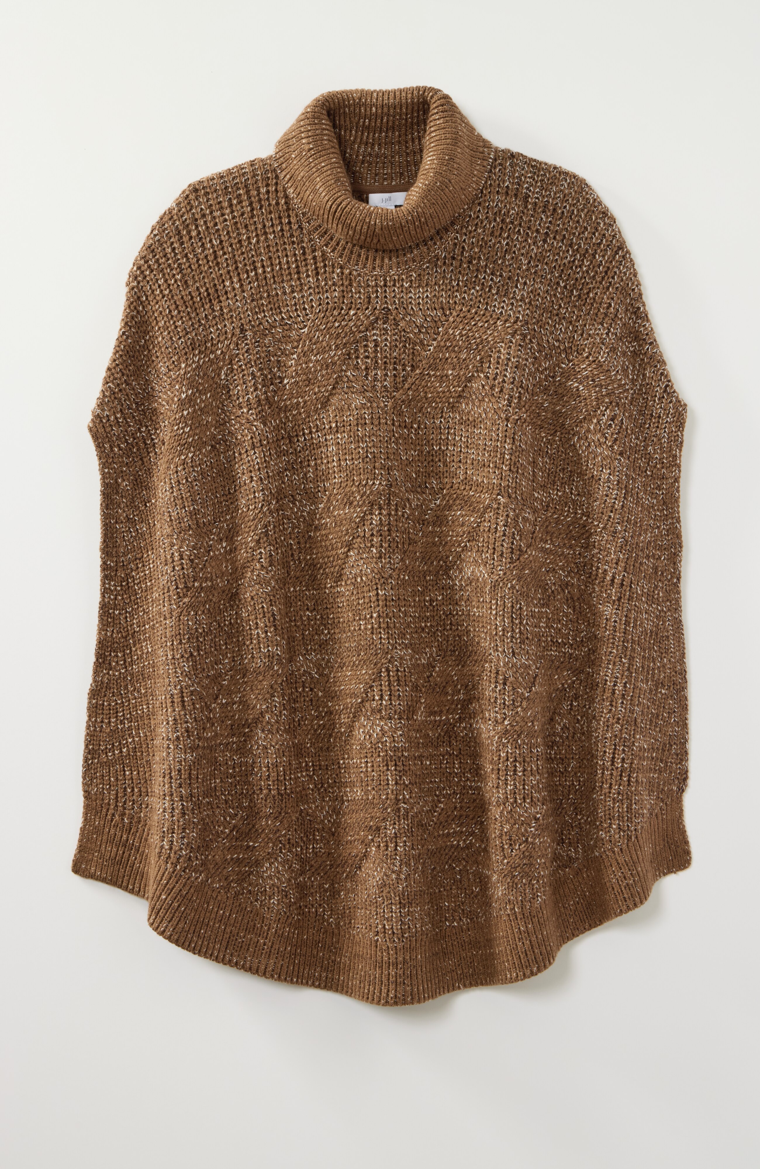 Cable-Knit Poncho