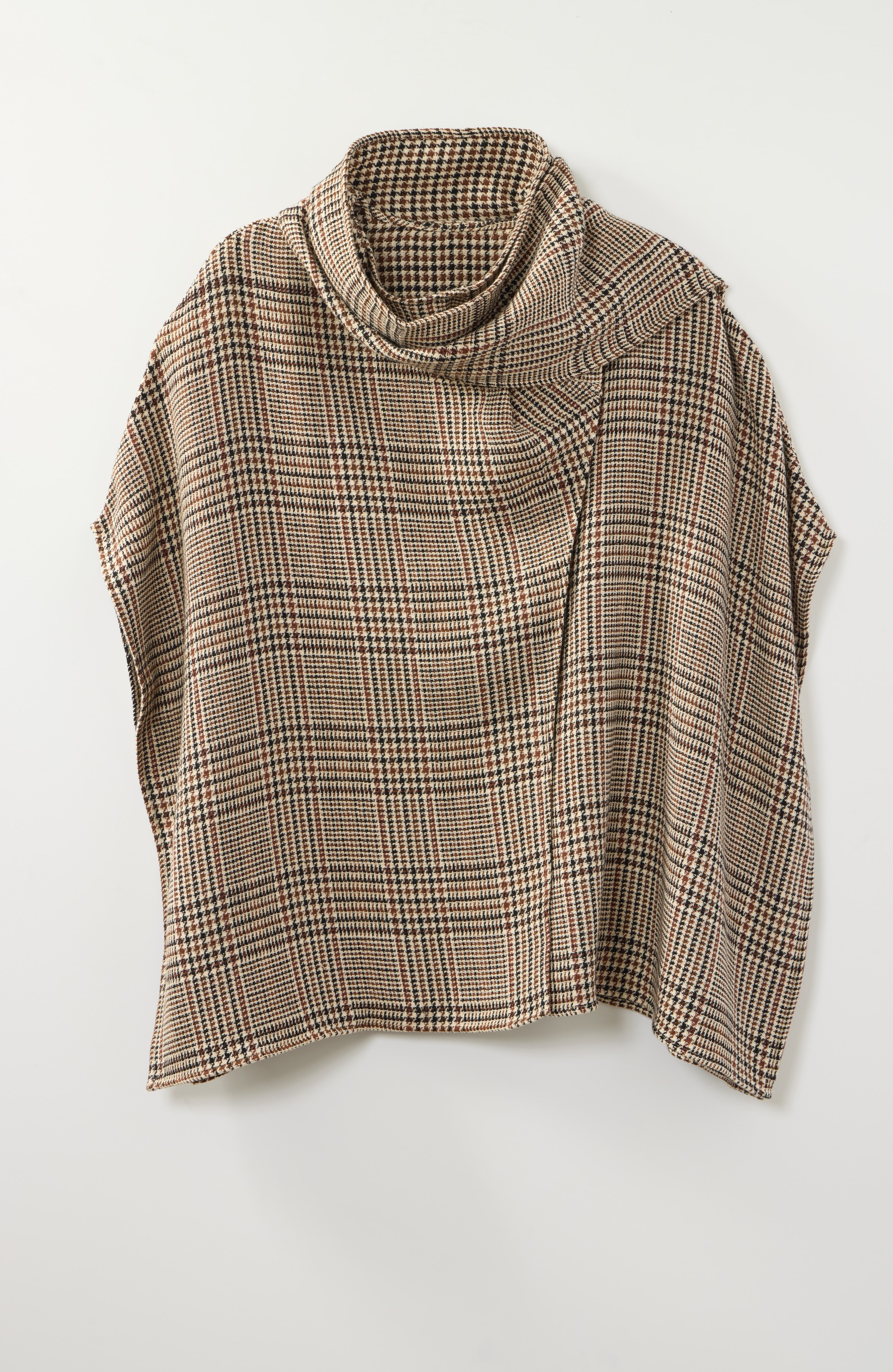 Plaid Scarf Poncho