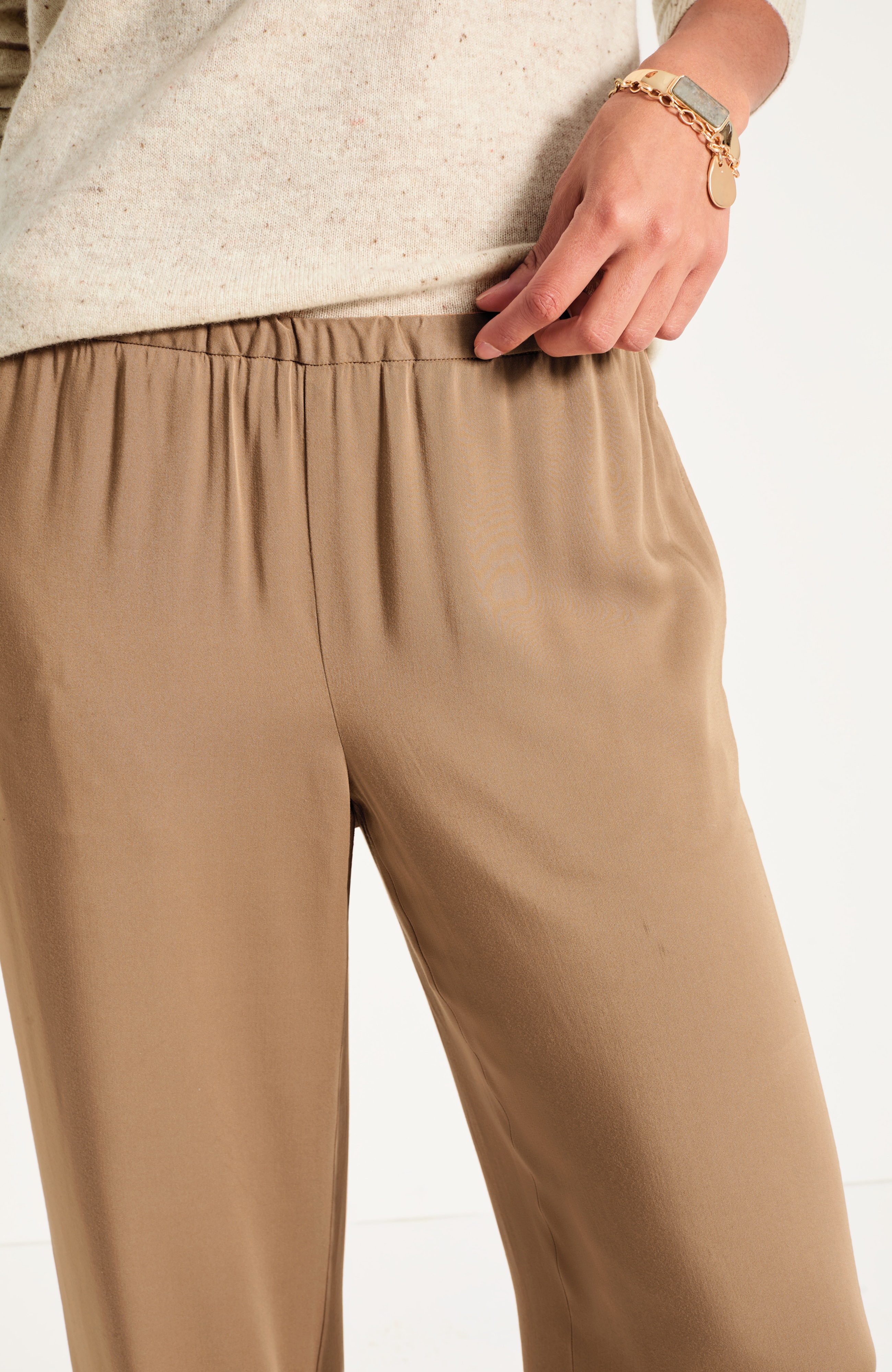 Pure Jill Wide-Leg Satin Pant | JJill