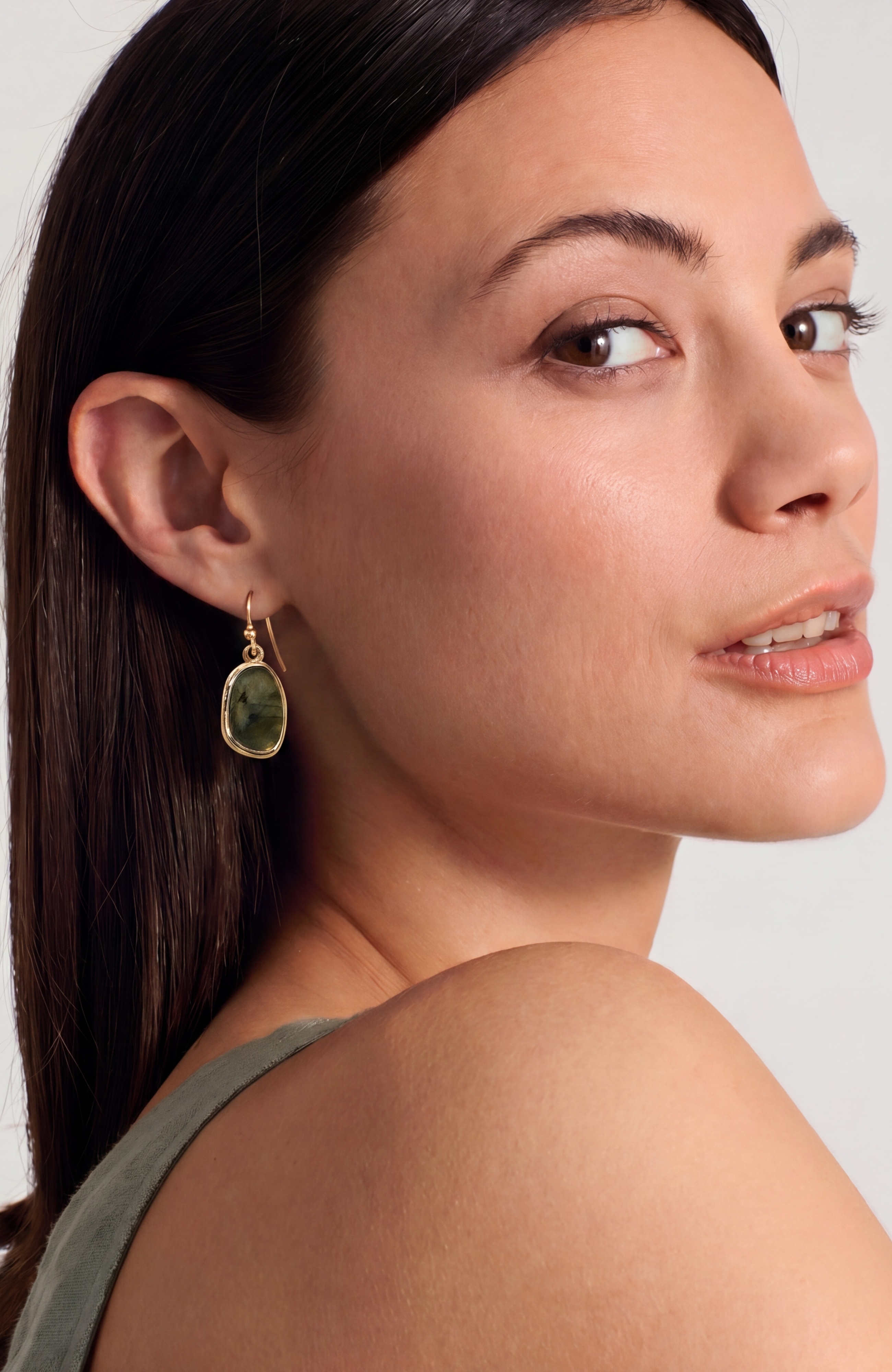Semiprecious Labradorite Drop Earrings