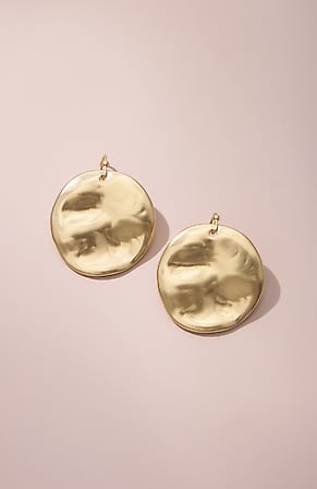 Image for Hammered Goldtone Circle Earrings
