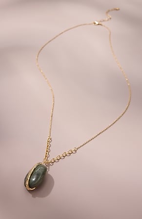 Image for Semiprecious Labradorite Pendant Necklace