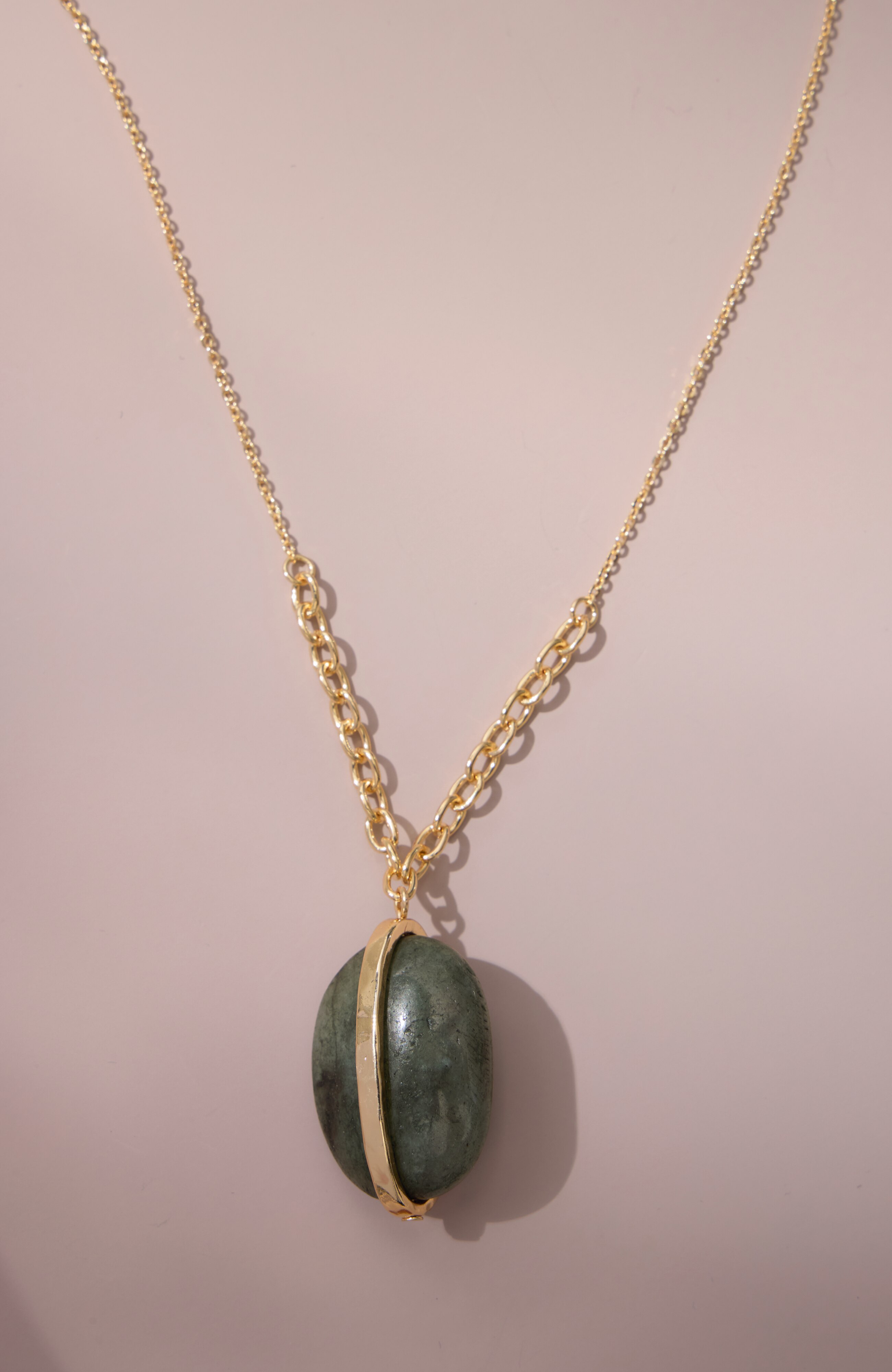 Semiprecious Labradorite Pendant Necklace