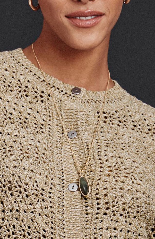 Semiprecious Labradorite Pendant Necklace