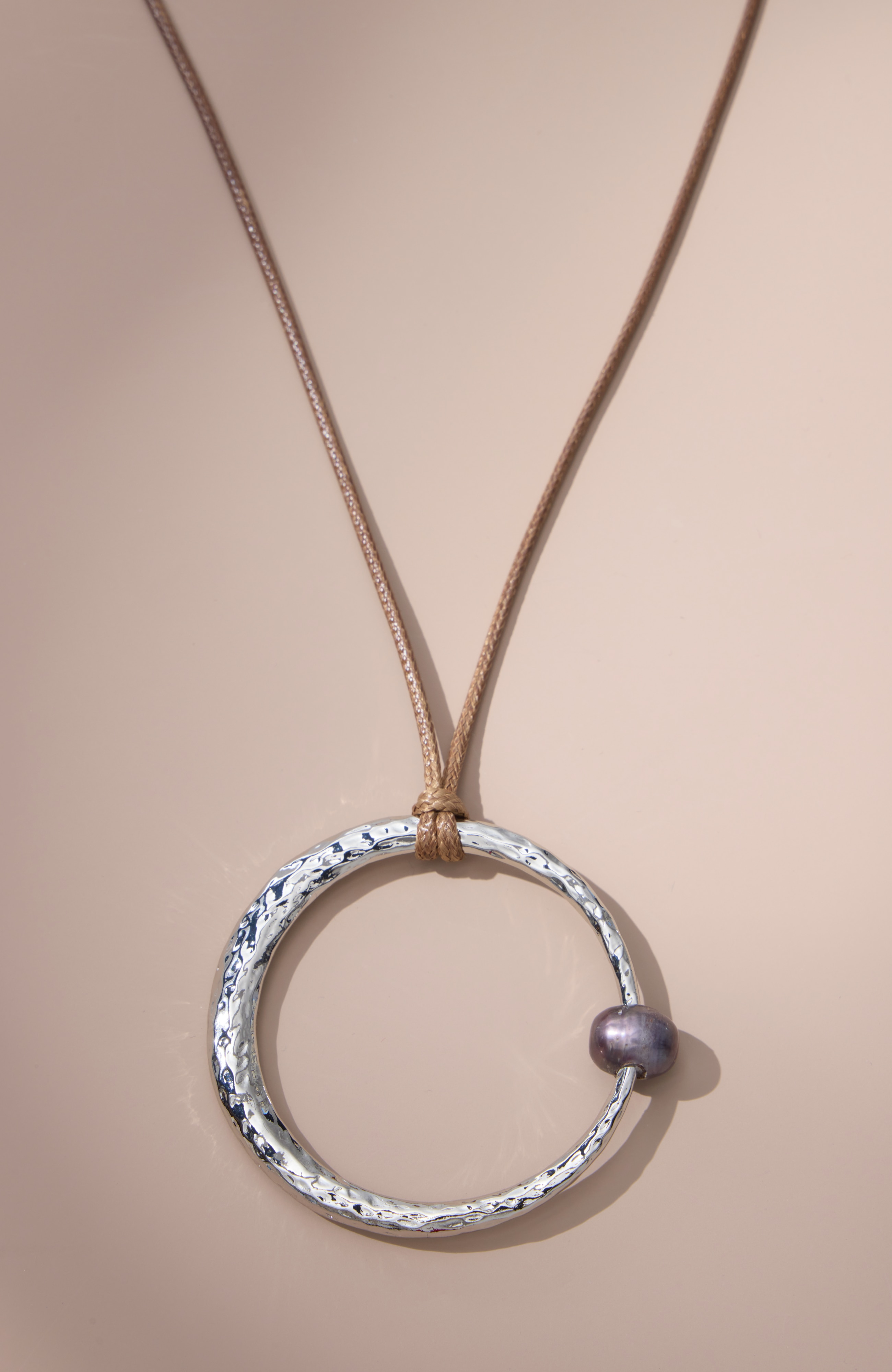 Cultured Freshwater Pearl Corded Pendant Necklace