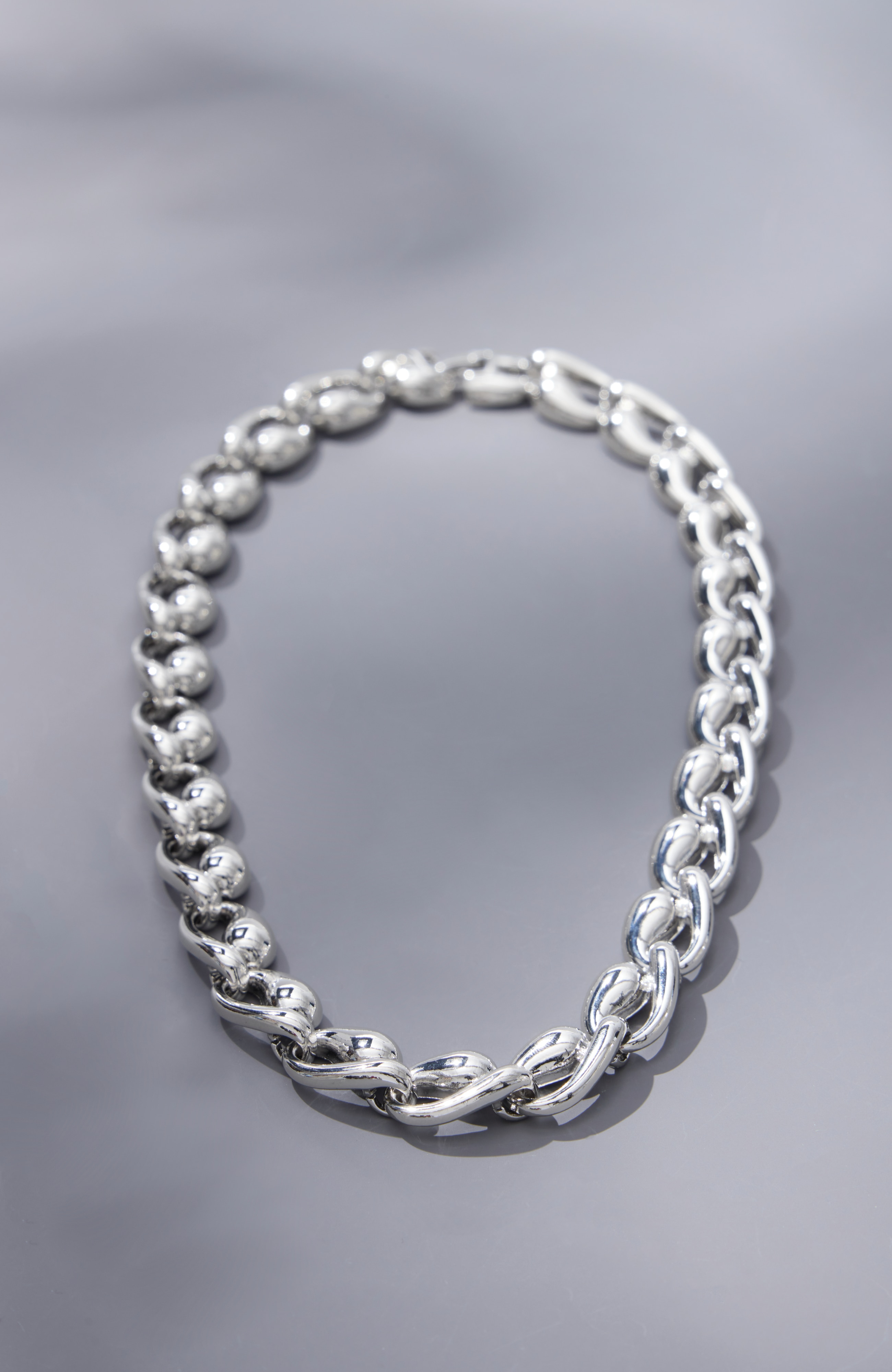 Silvertone Chunky Chain Necklace