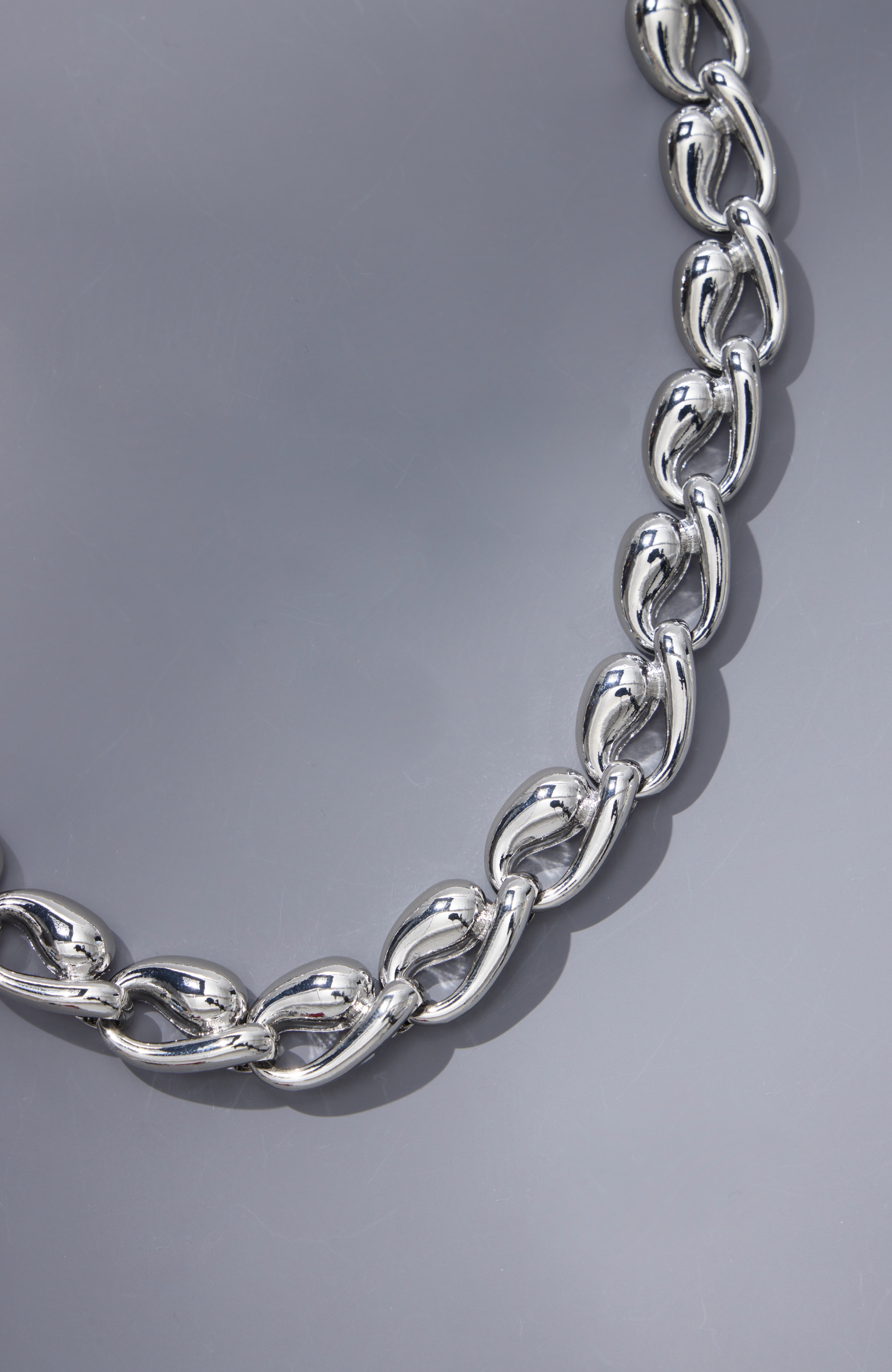 Silvertone Chunky Chain Necklace