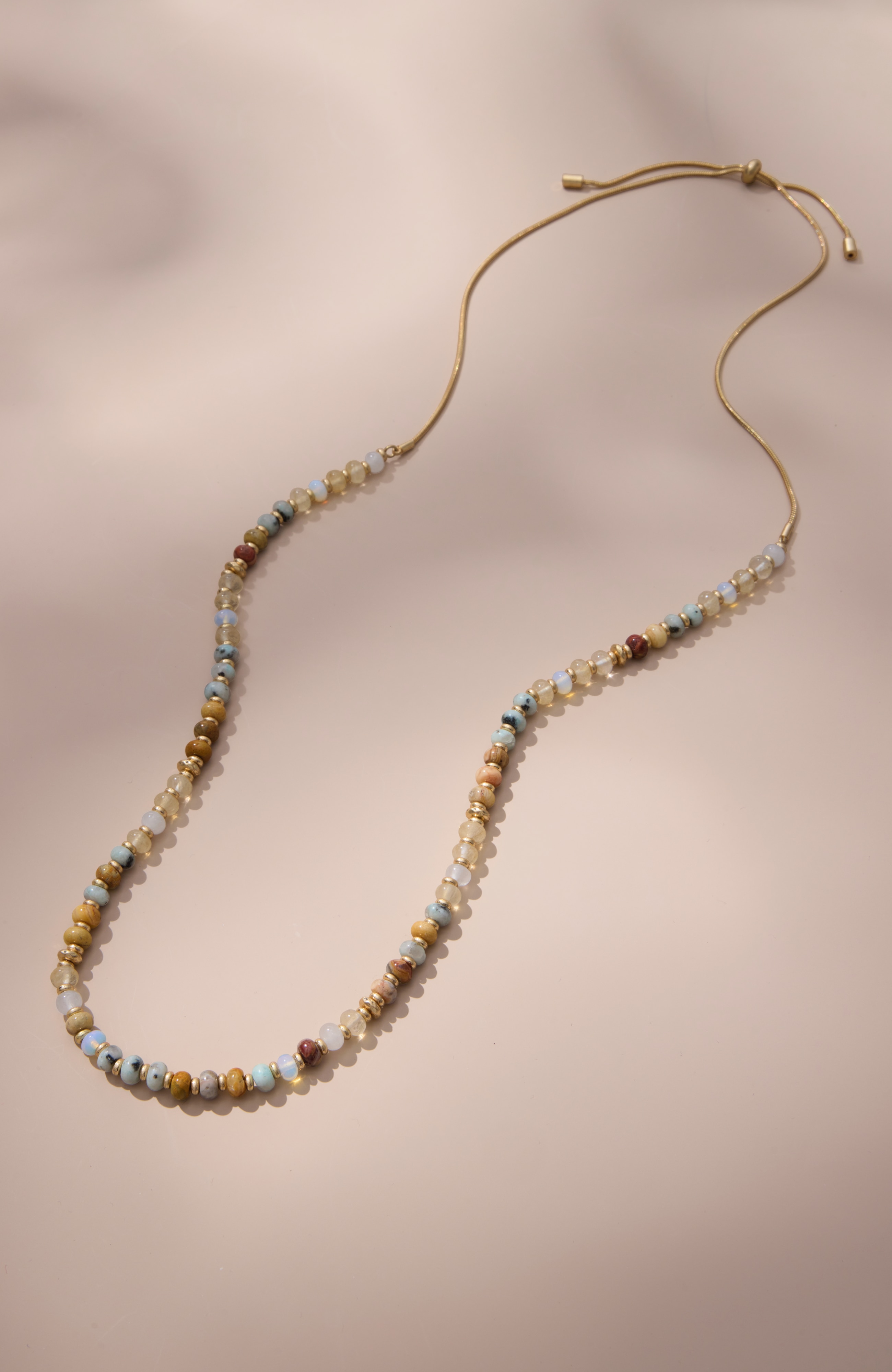 Semiprecious Agate Beaded Necklace