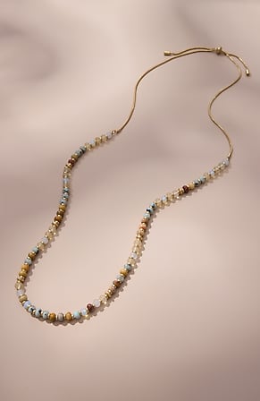 Image for Semiprecious Agate Beaded Necklace