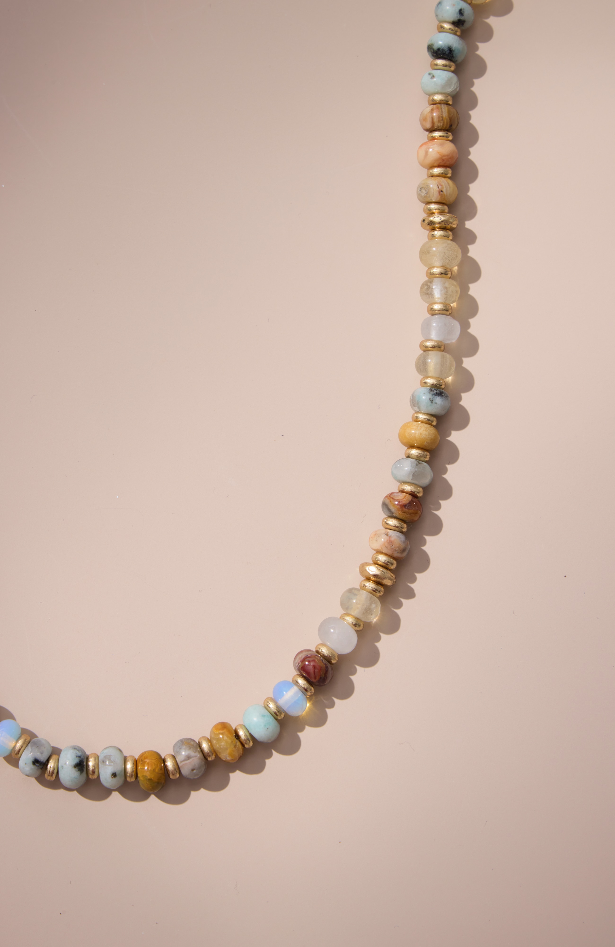 Semiprecious Agate Beaded Necklace