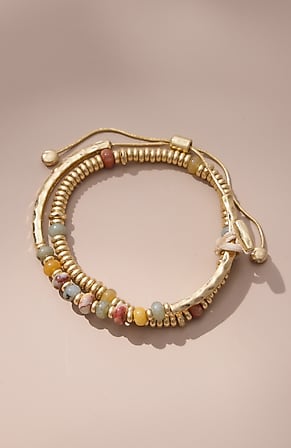 Image for Semiprecious Agate Beaded Bracelet