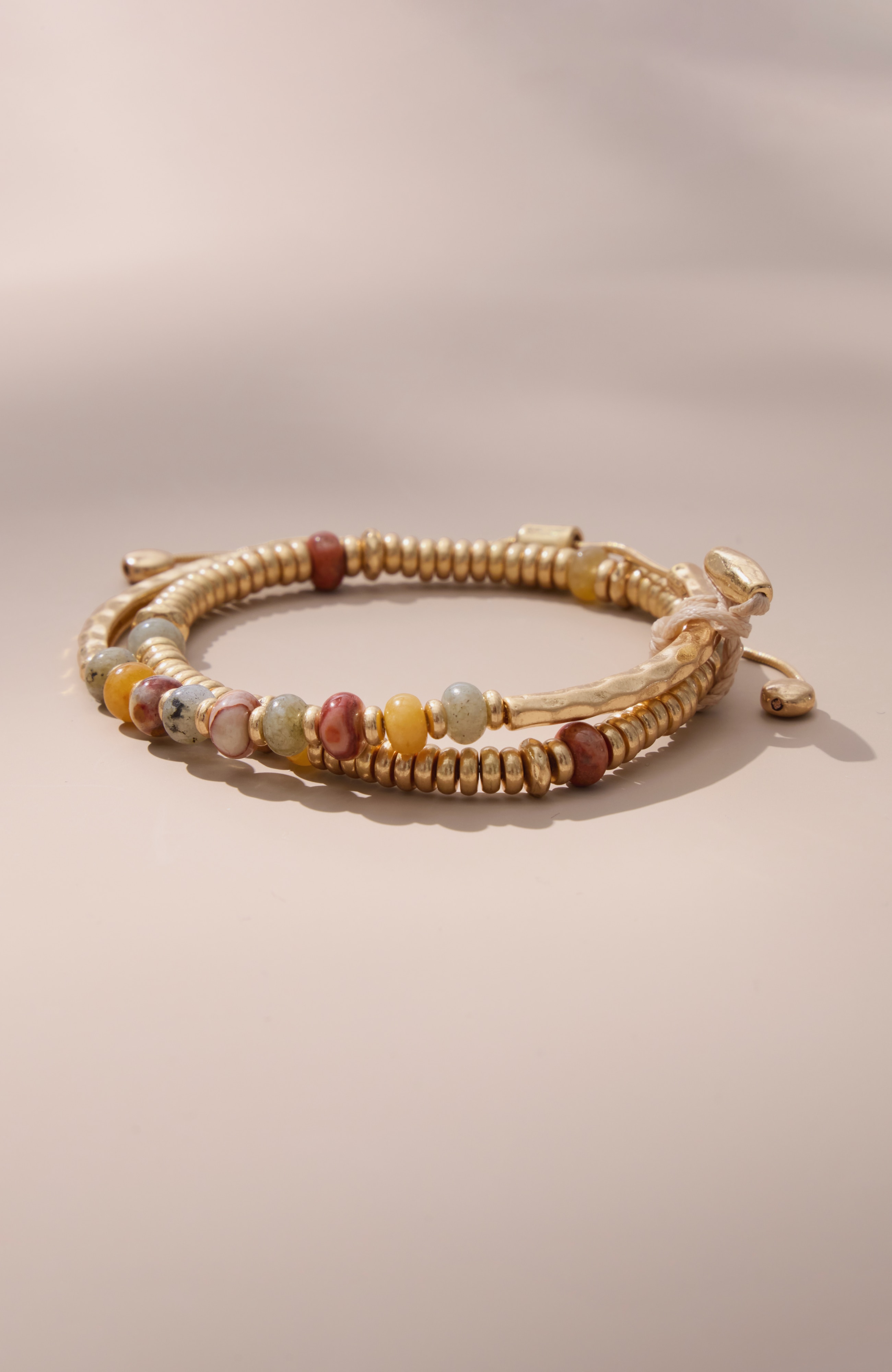 Semiprecious Agate Beaded Bracelet