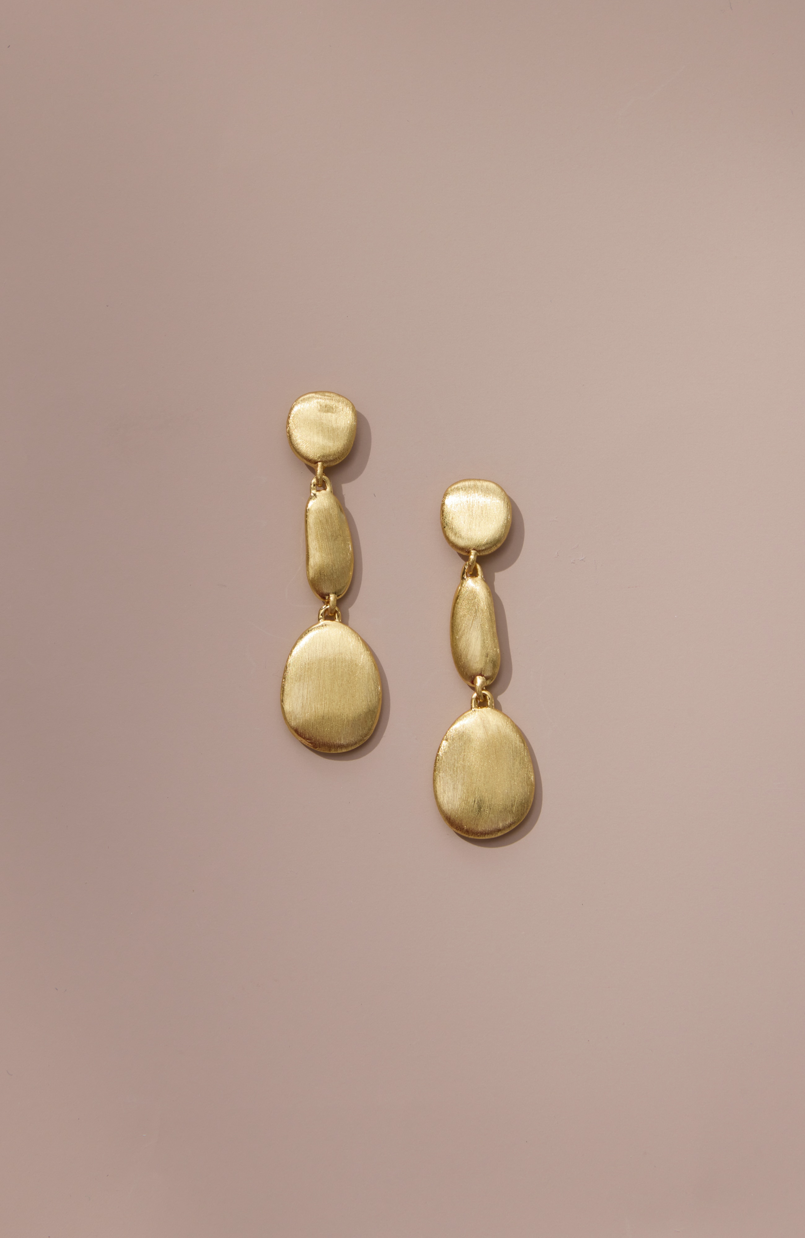 Demi-Fine Brushed-Gold Earrings