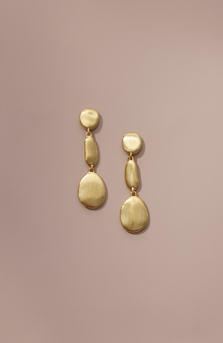 Primary view of the demi-fine brushed-gold earrings
