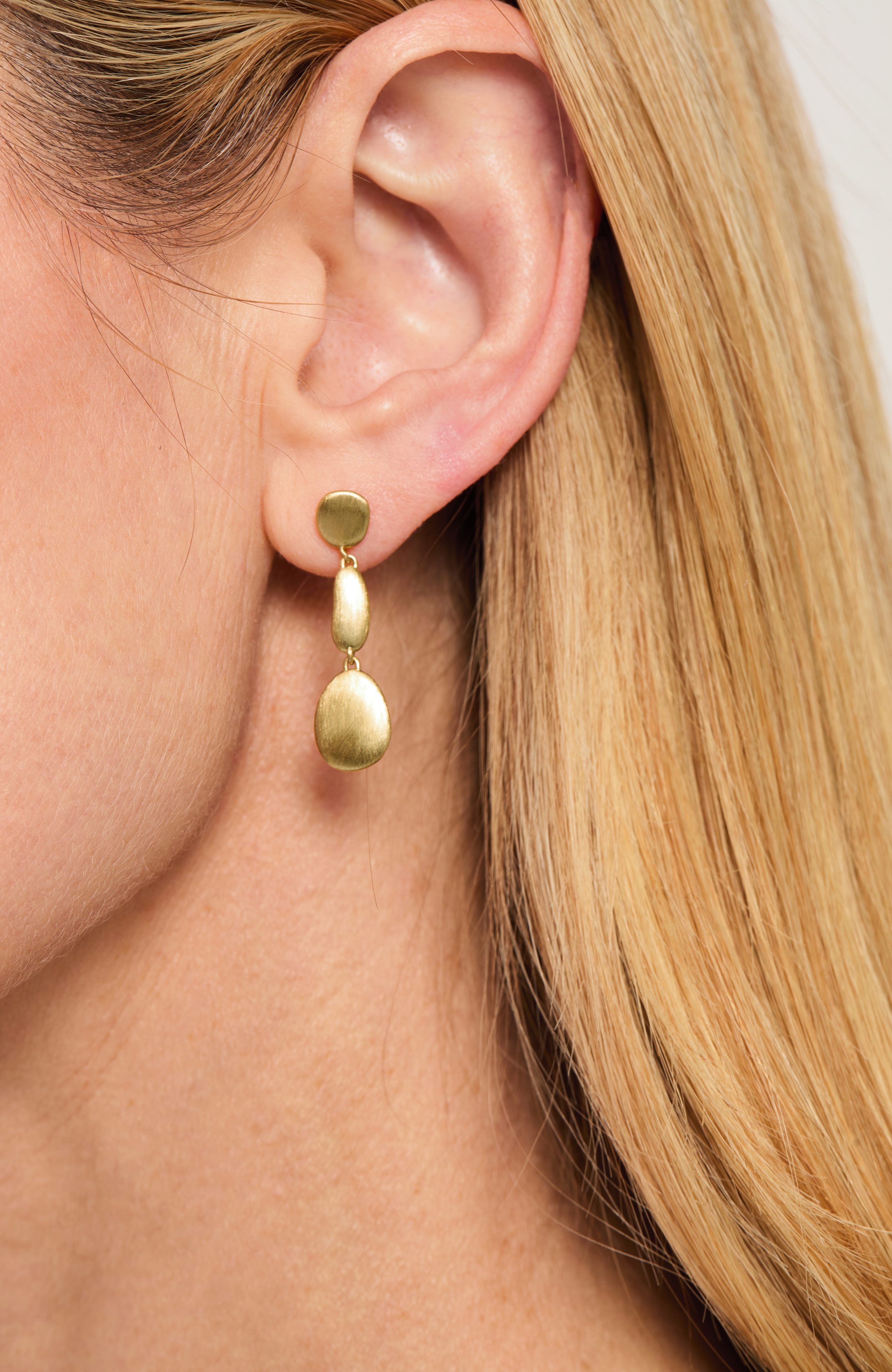 Demi-Fine Brushed-Gold Earrings