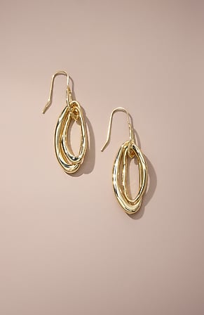 Image for Demi-Fine Elongated Chain Drop Earrings