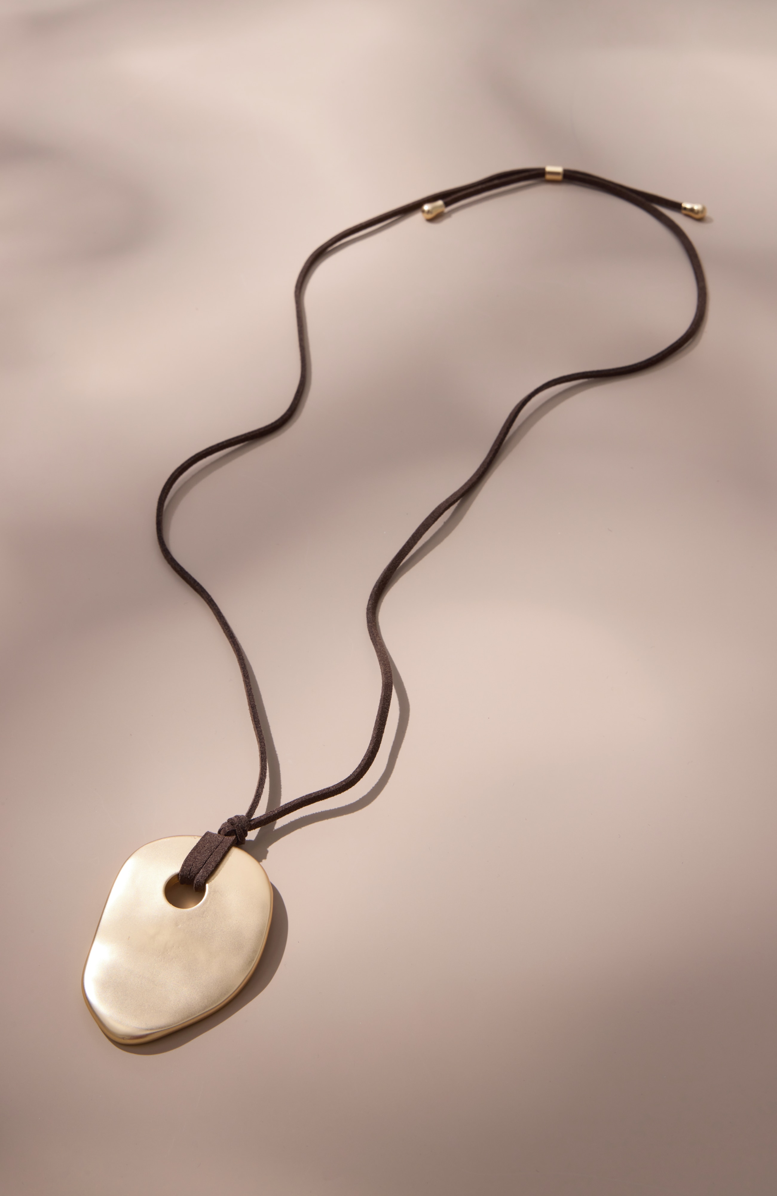 Goldtone Corded Pendant Necklace