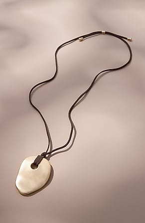 Image for Goldtone Corded Pendant Necklace