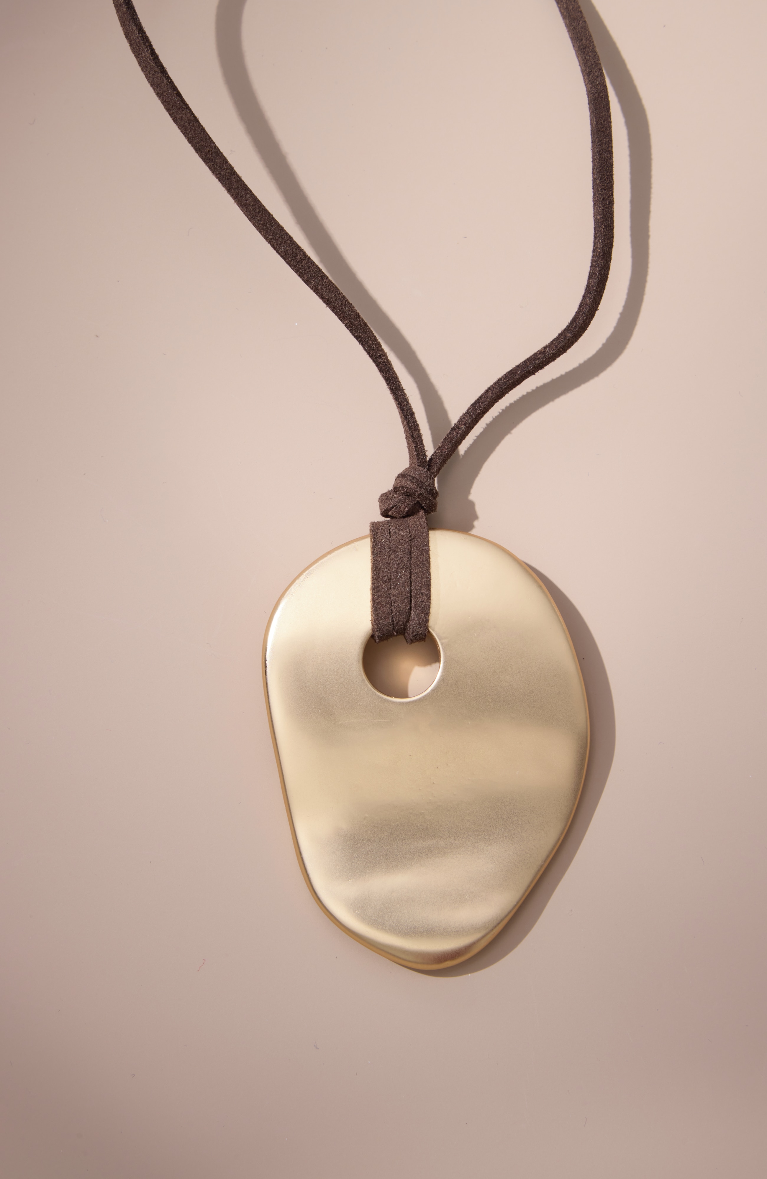 Goldtone Corded Pendant Necklace