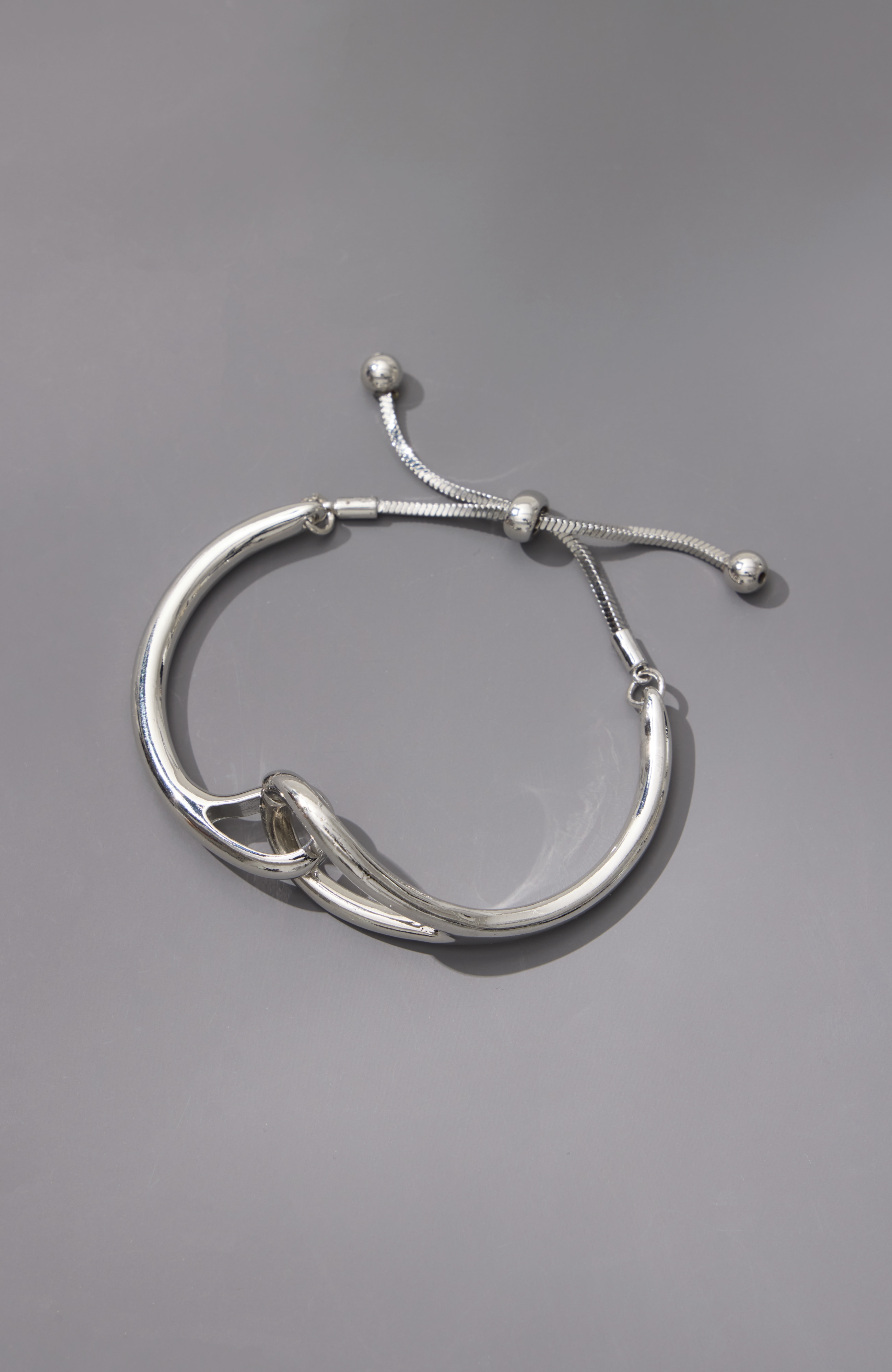 SILVERTONE INTERLINKED BRACELET | JJill