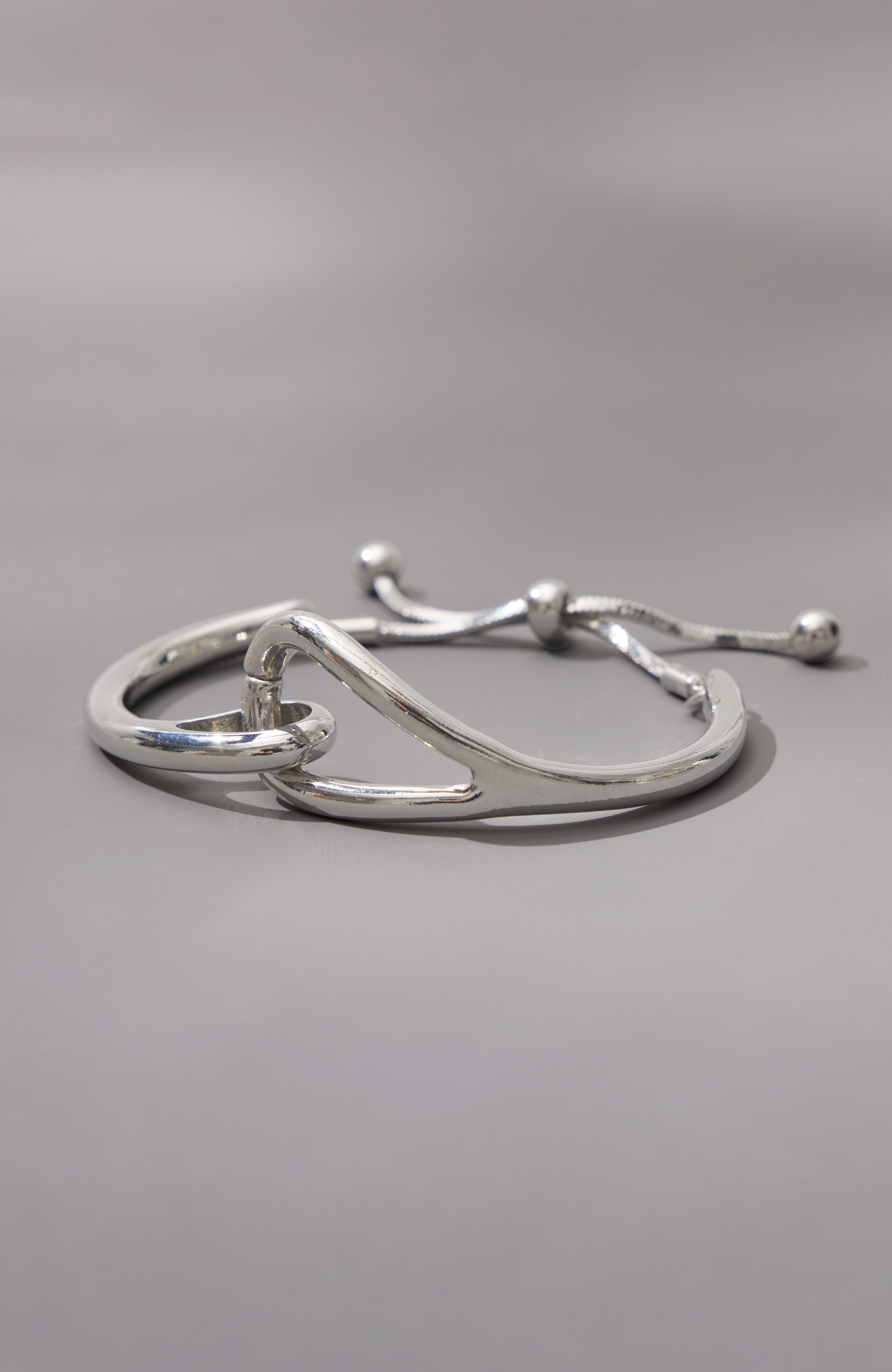 SILVERTONE INTERLINKED BRACELET | JJill
