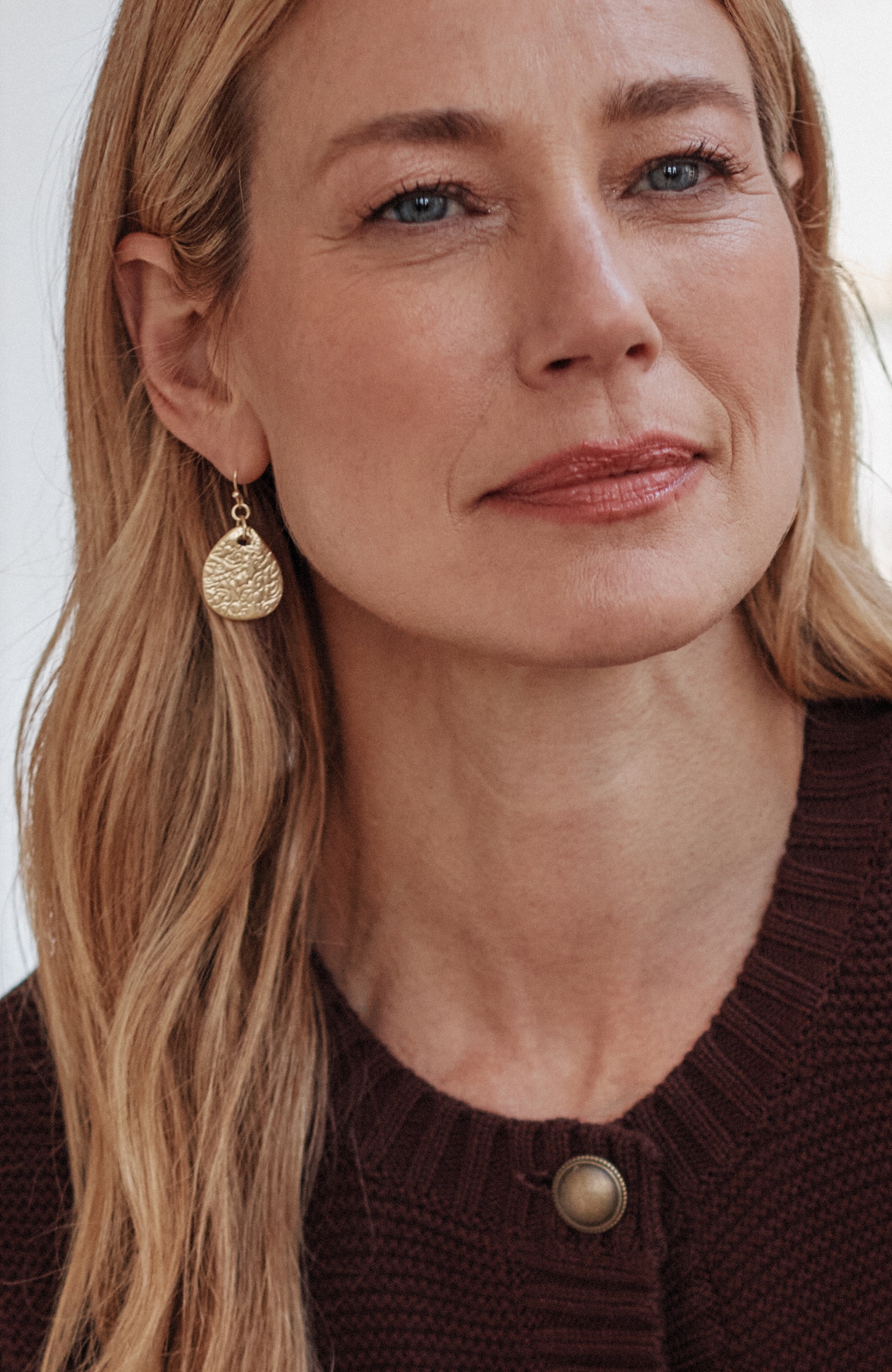 Goldtone Hammered Coin Earrings