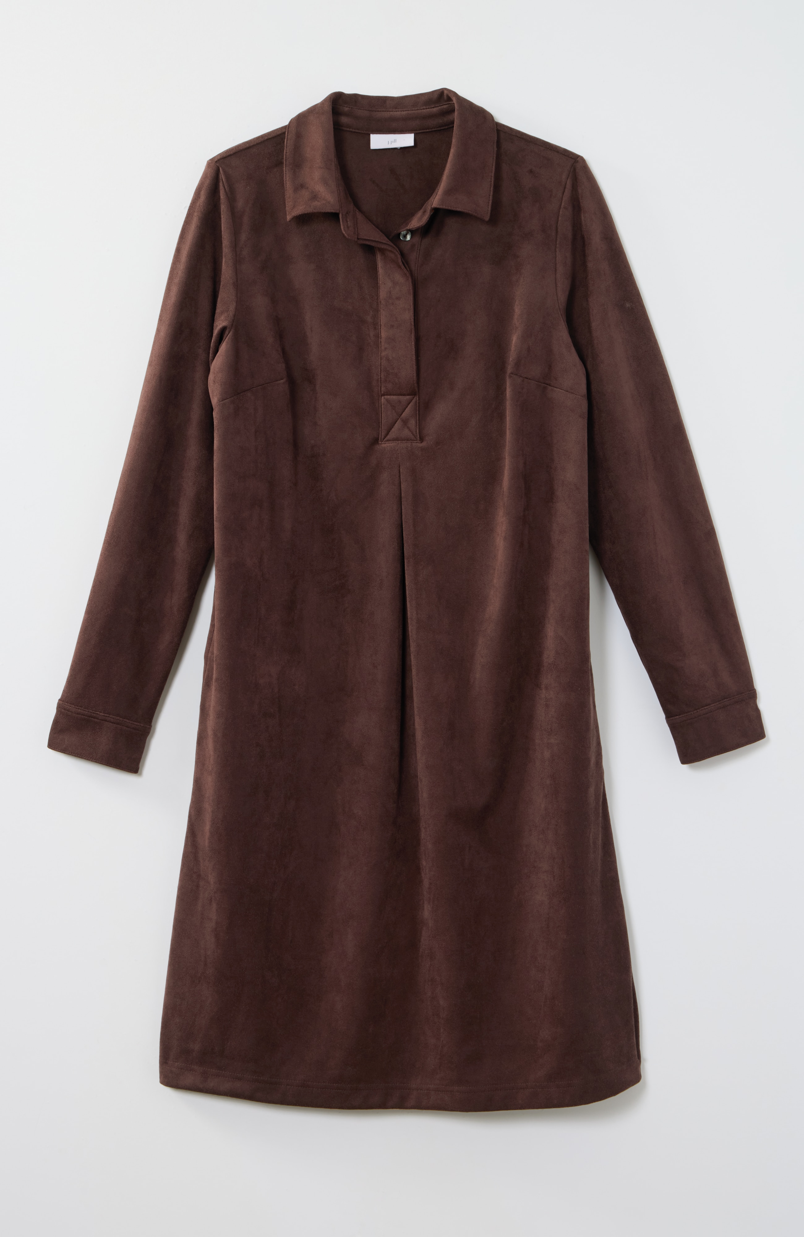Faux-Suede Popover Dress