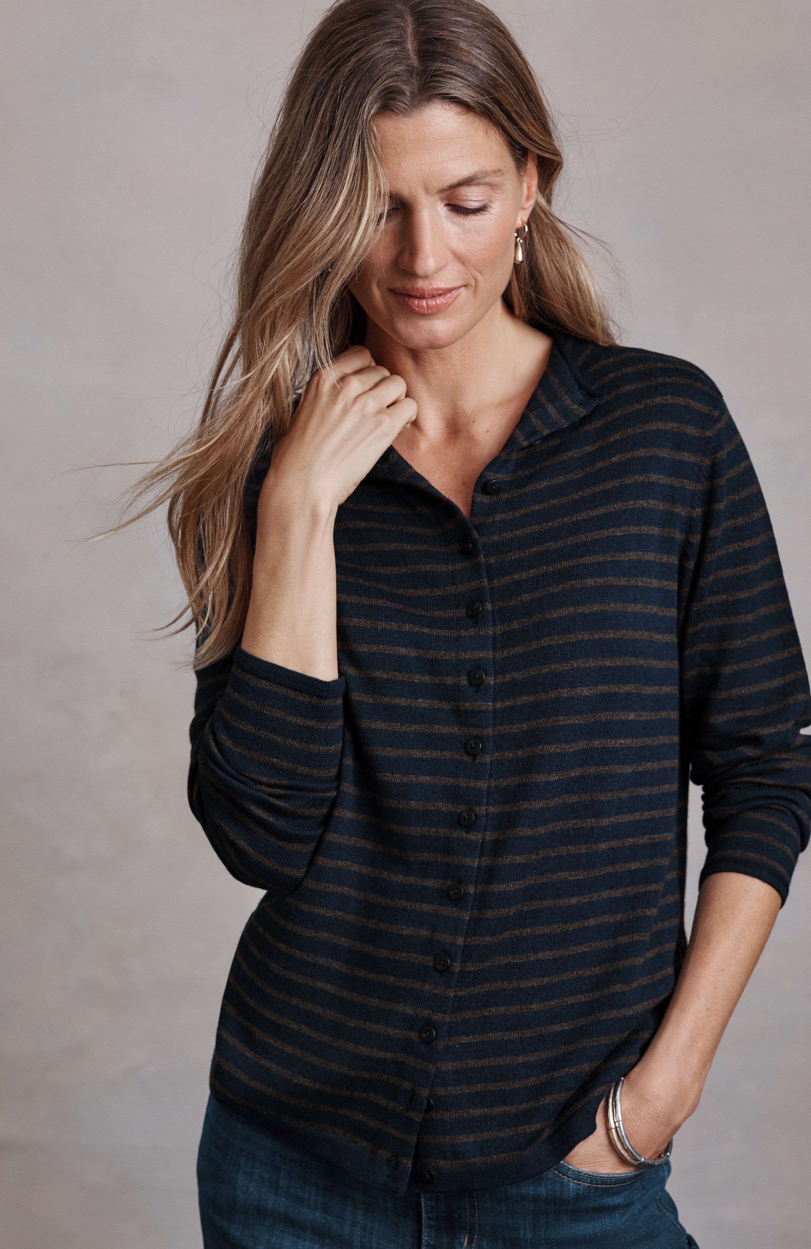 Funnel-Neck Cardi