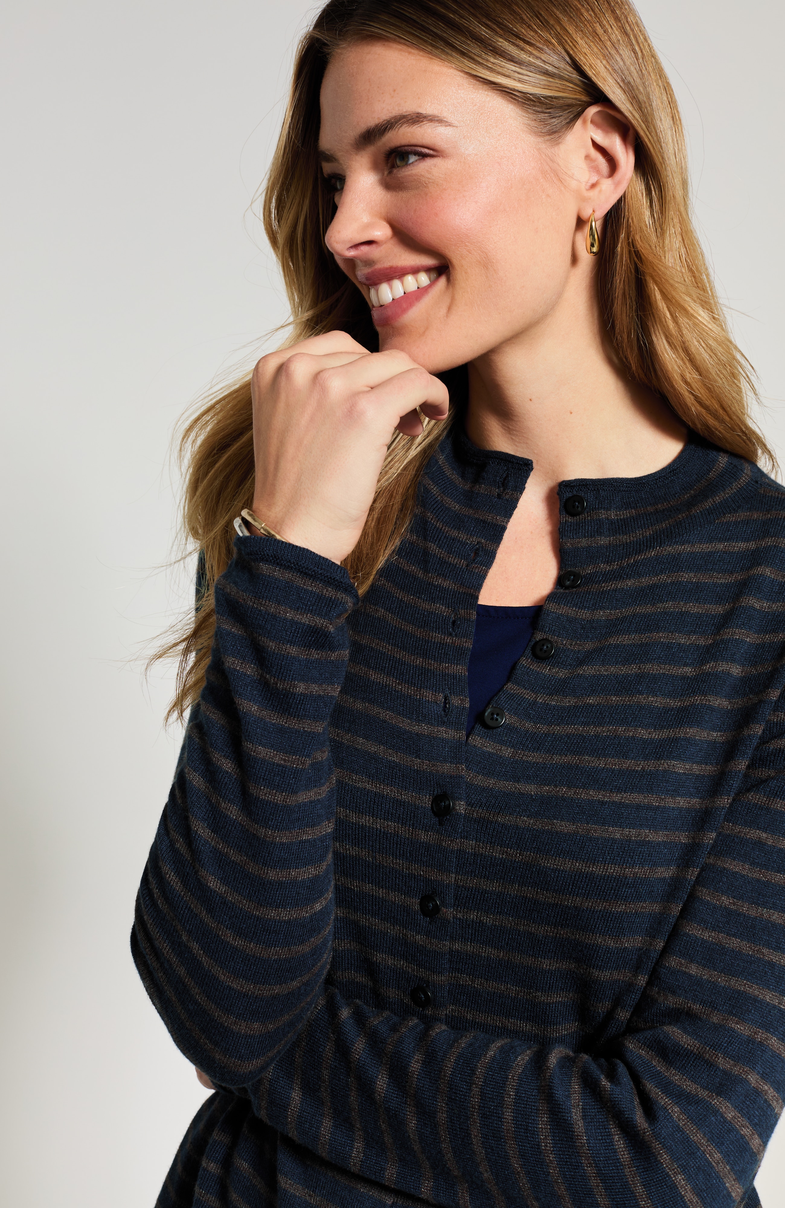 Funnel-Neck Cardi