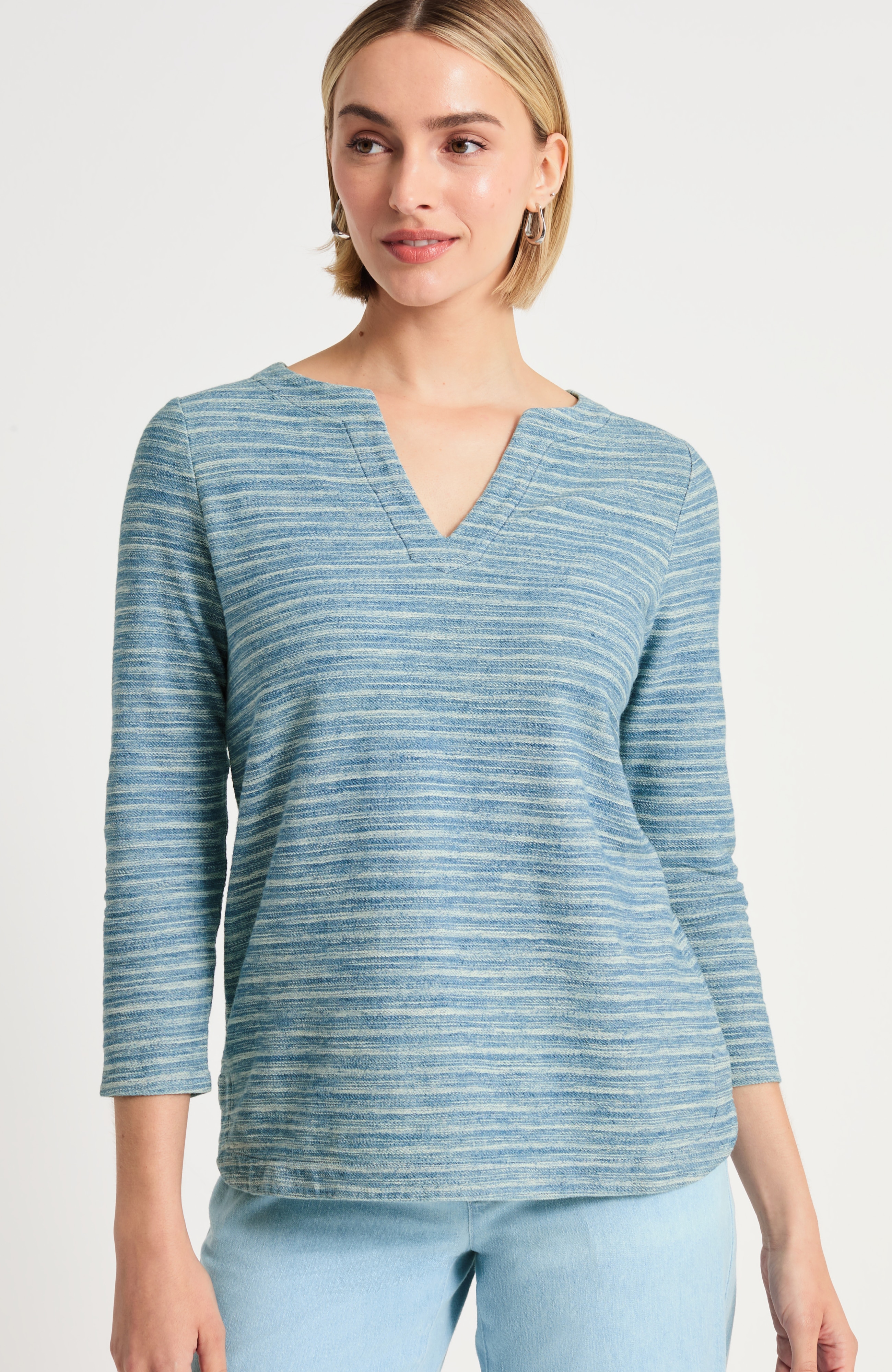 Pure Jill Space-Dyed Knit Top | JJill