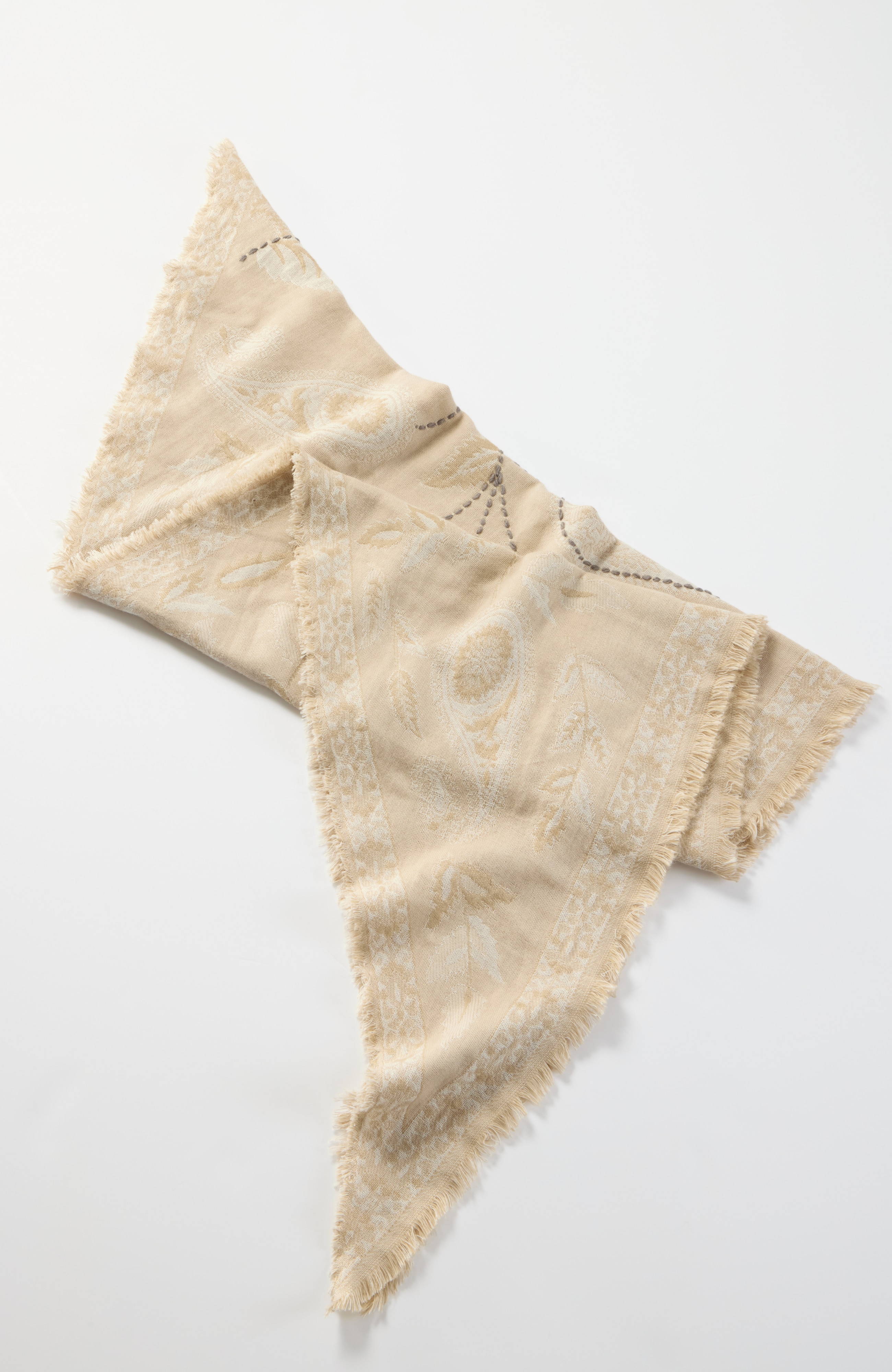 Compassion Fund Embroidered Jacquard Triangle Scarf
