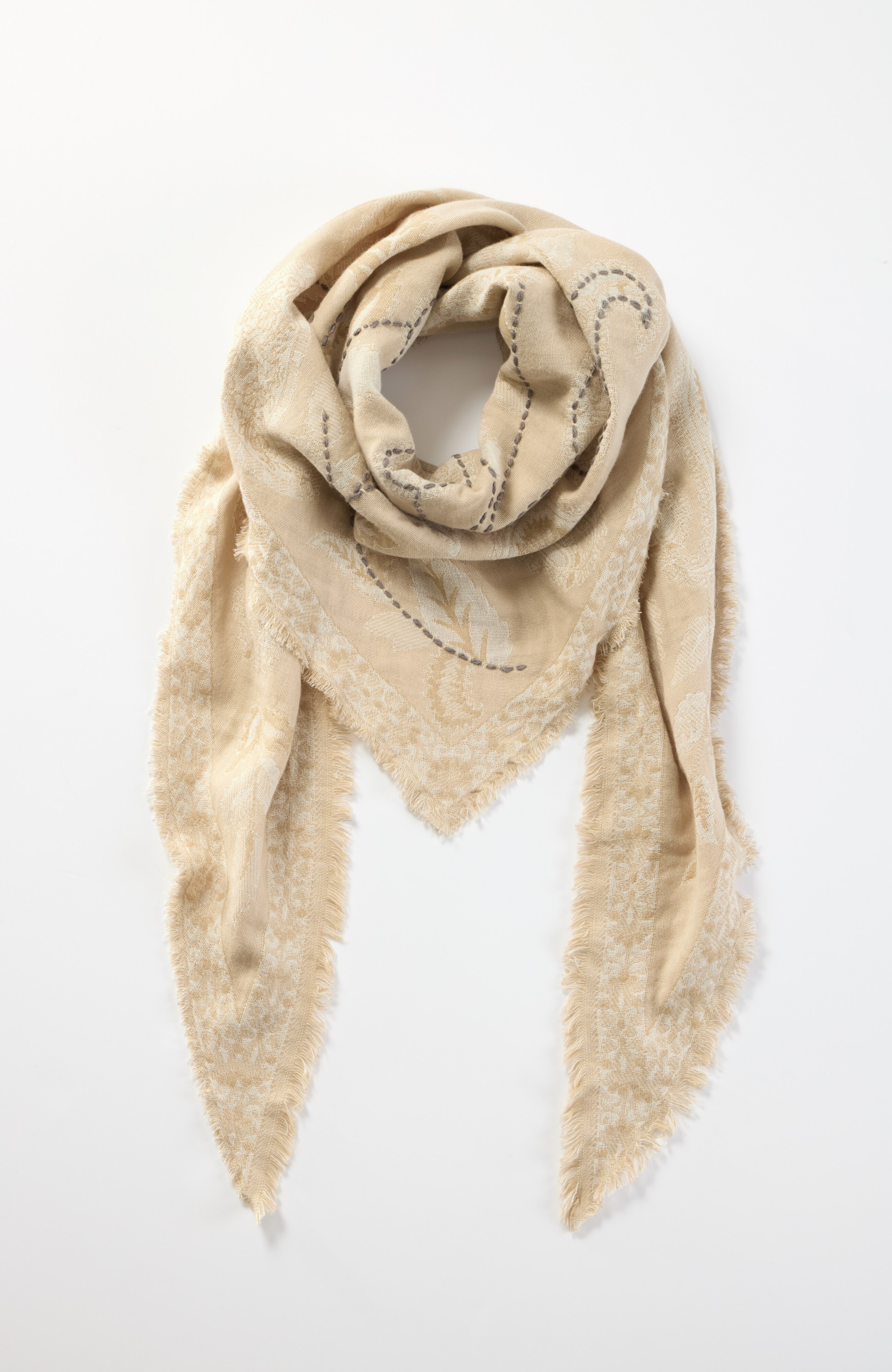 Compassion Fund Embroidered Jacquard Triangle Scarf