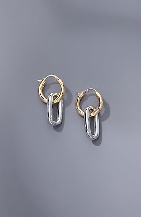 Image for Mixed Metal Convertible Huggie Earring