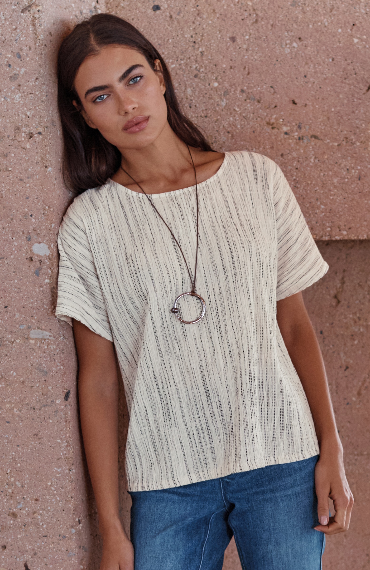 Pure Jill Dolman Crinkle Top