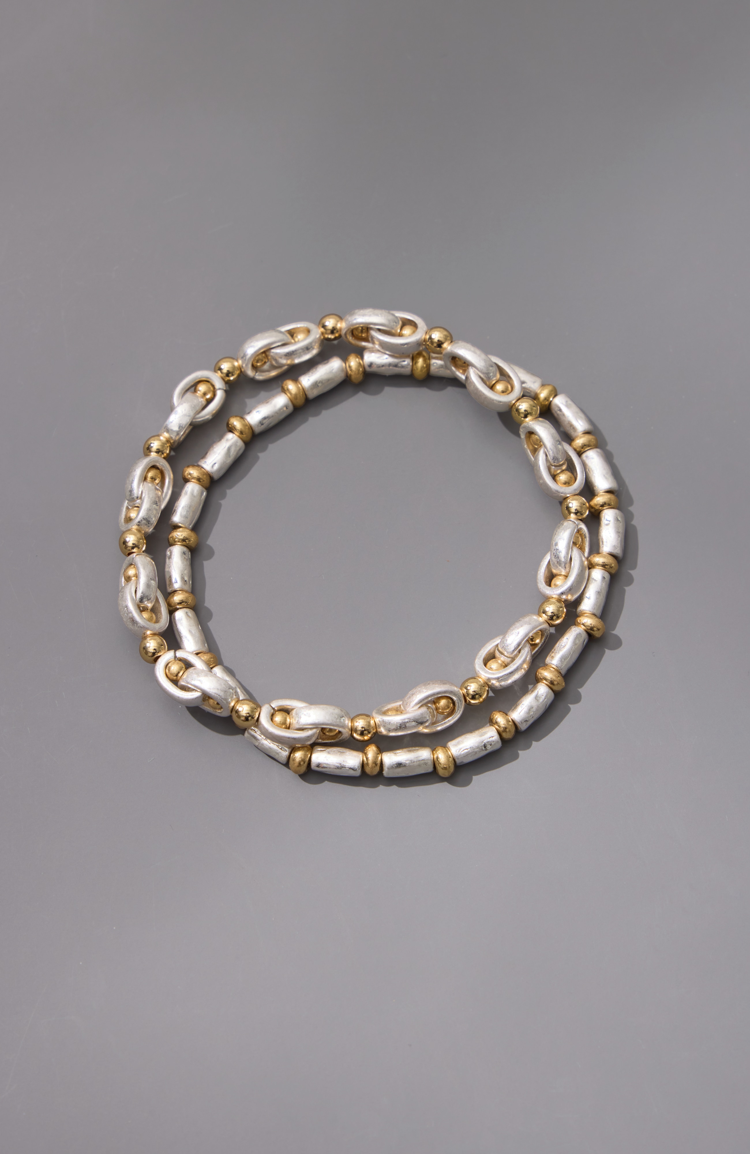 Mixed-Metal Stretch Bracelet Set